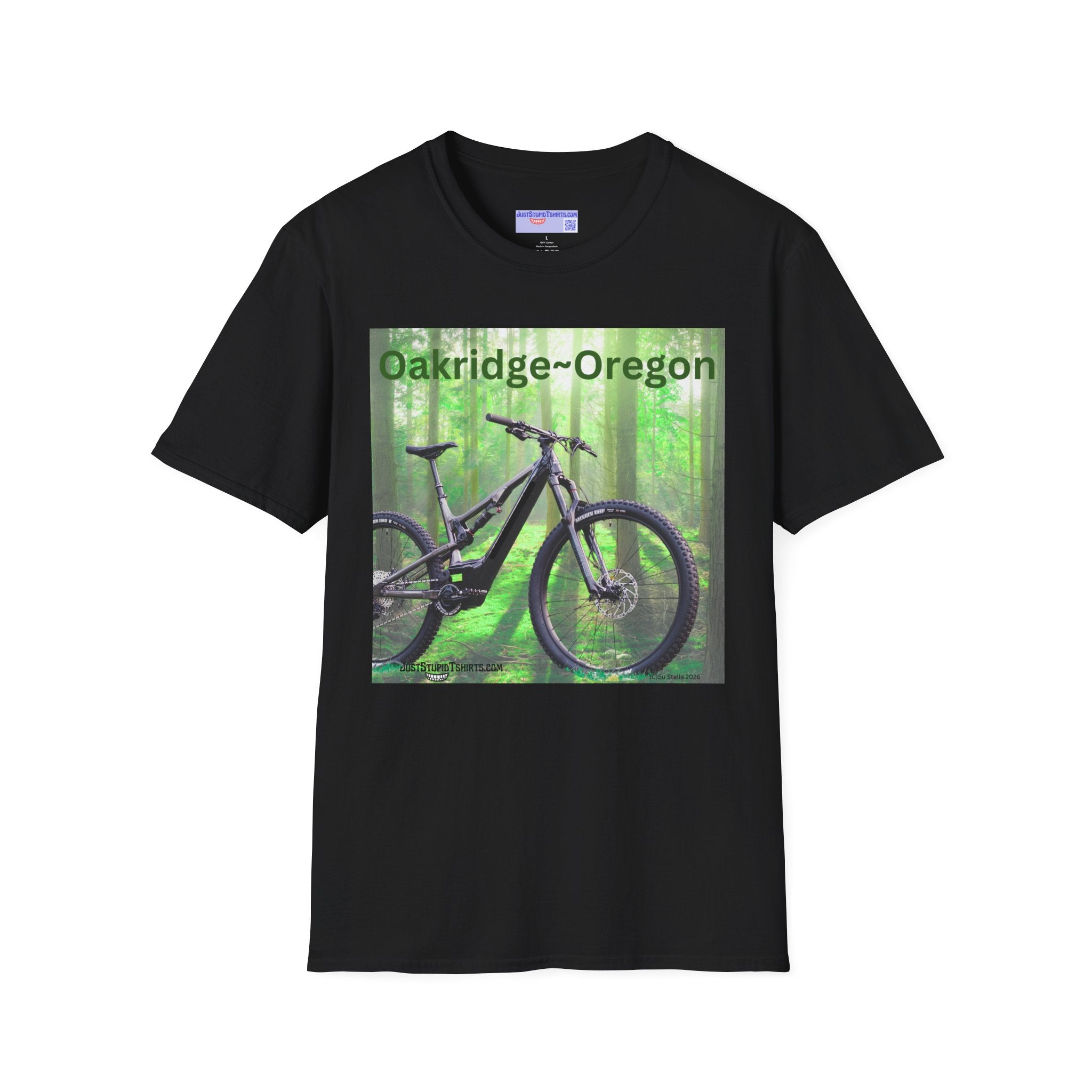 Oakridge, Oregon Mountain Bike T-Shirt — Forest Trail Cycling Tee- Mountain Biking, Biking trails,