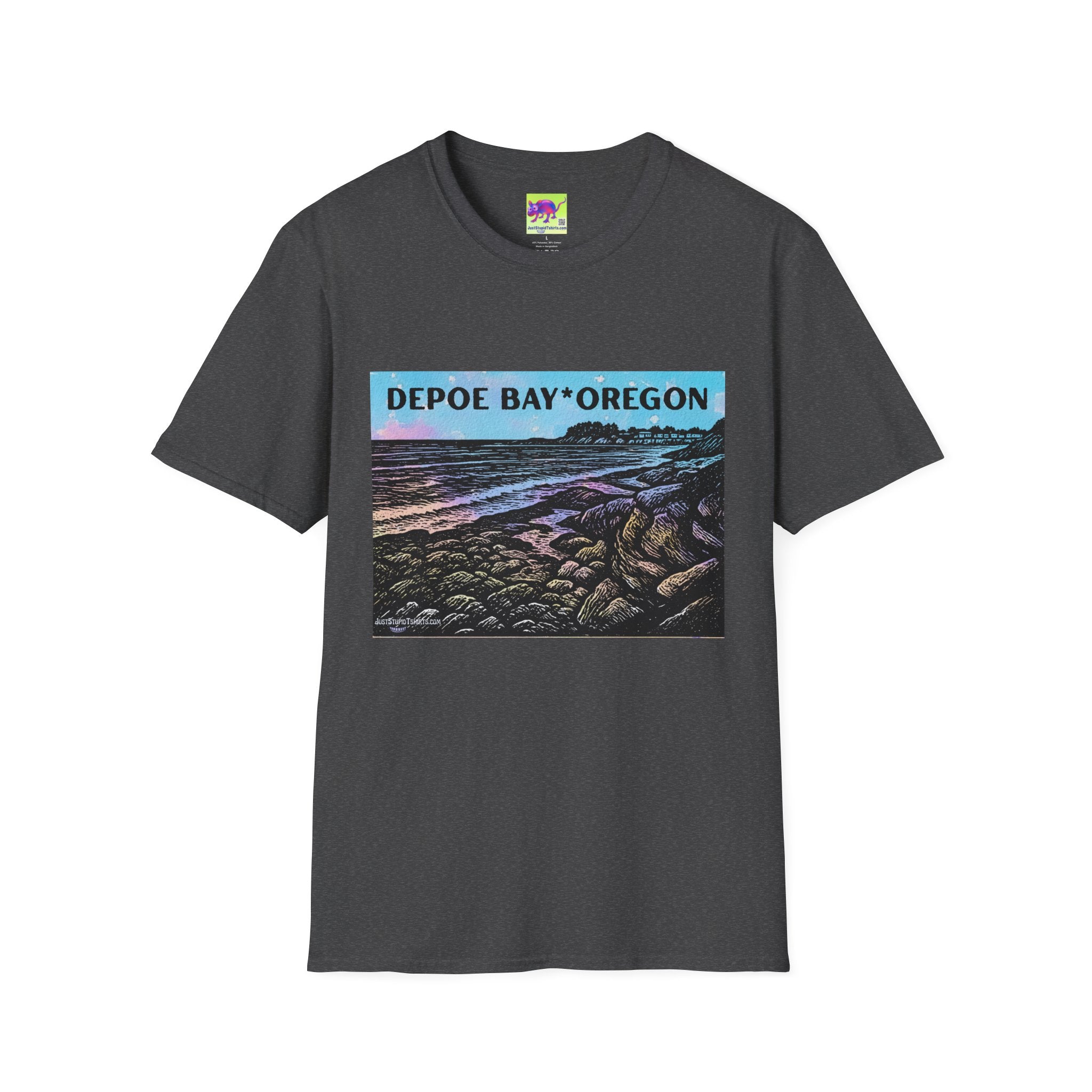 Depoe Bay, Oregon T-Shirt — Vintage Coastal Surf & Rocky Shore Graphic Tee