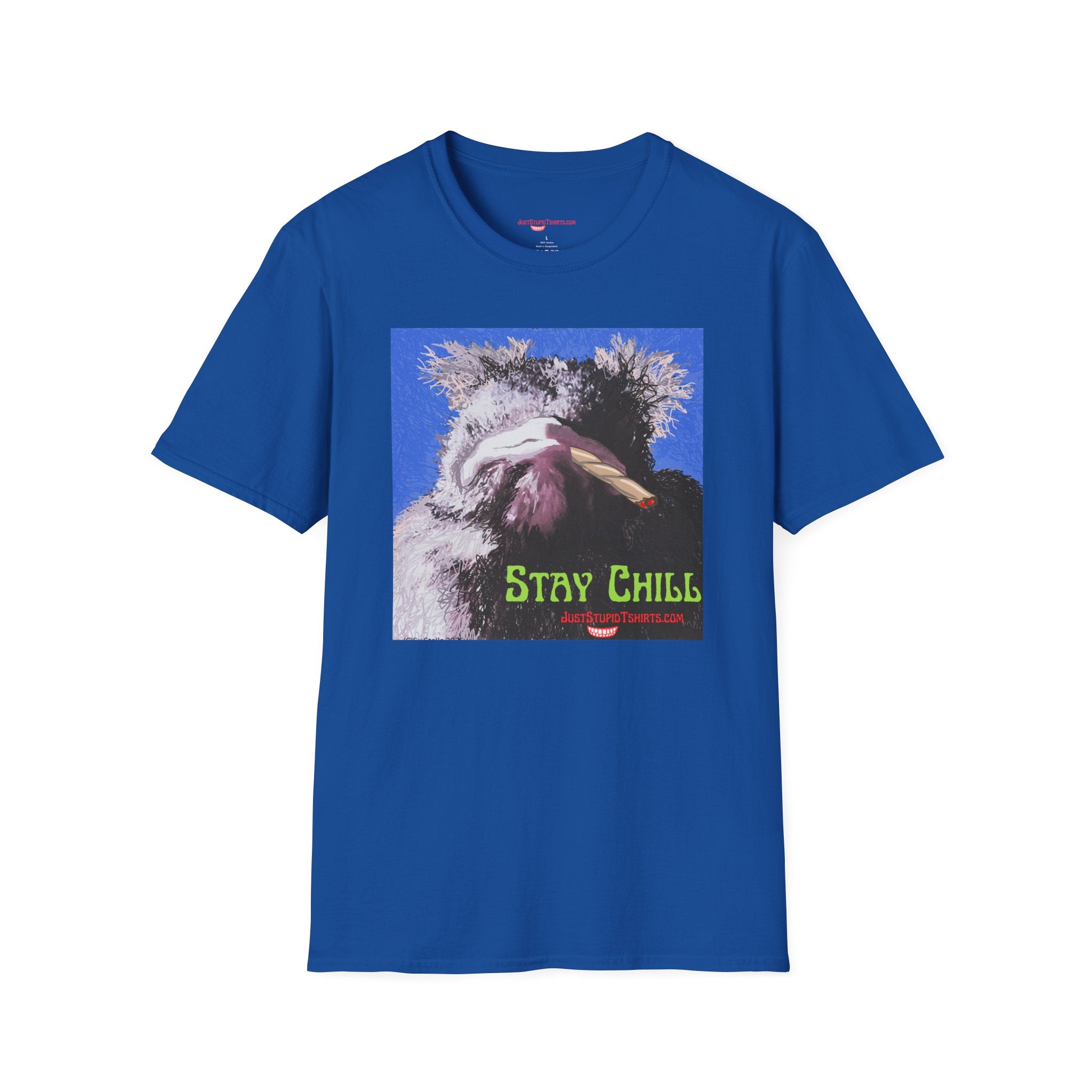 Stay Chill Fuzzy Bird T-Shirt — Relaxed Graphic Tee