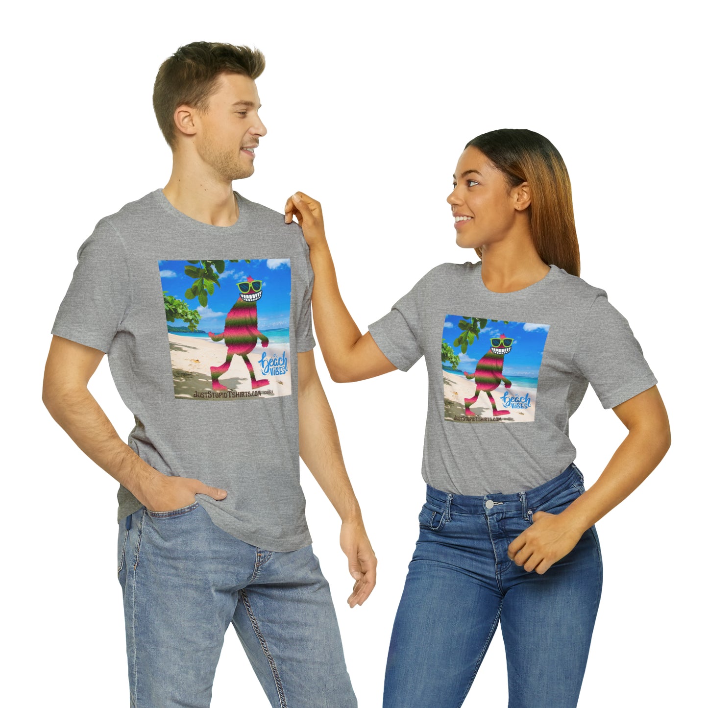 Beach Vibes Squatch Unisex Jersey Short Sleeve Tee- Big Foot Gifts, Yeti Tshirt,