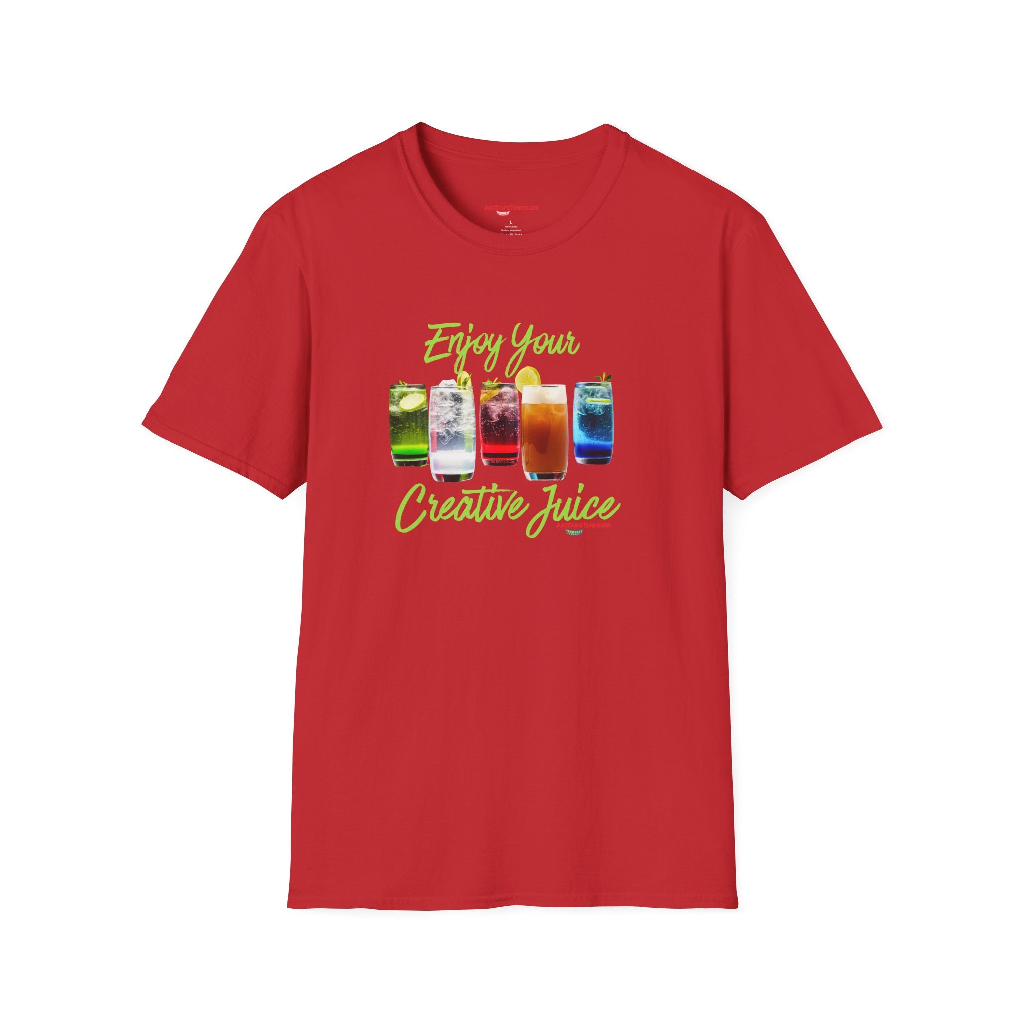 Enjoy Your Creative Juice- Your artsy side is showing- Unisex Softstyle T-Shirt, bartender shirt, artist shirt,