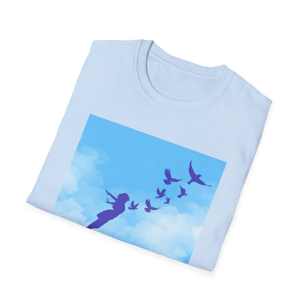 'She Flies' T-Shirt — Fly with the Birds in the Sky- Graphic Tee