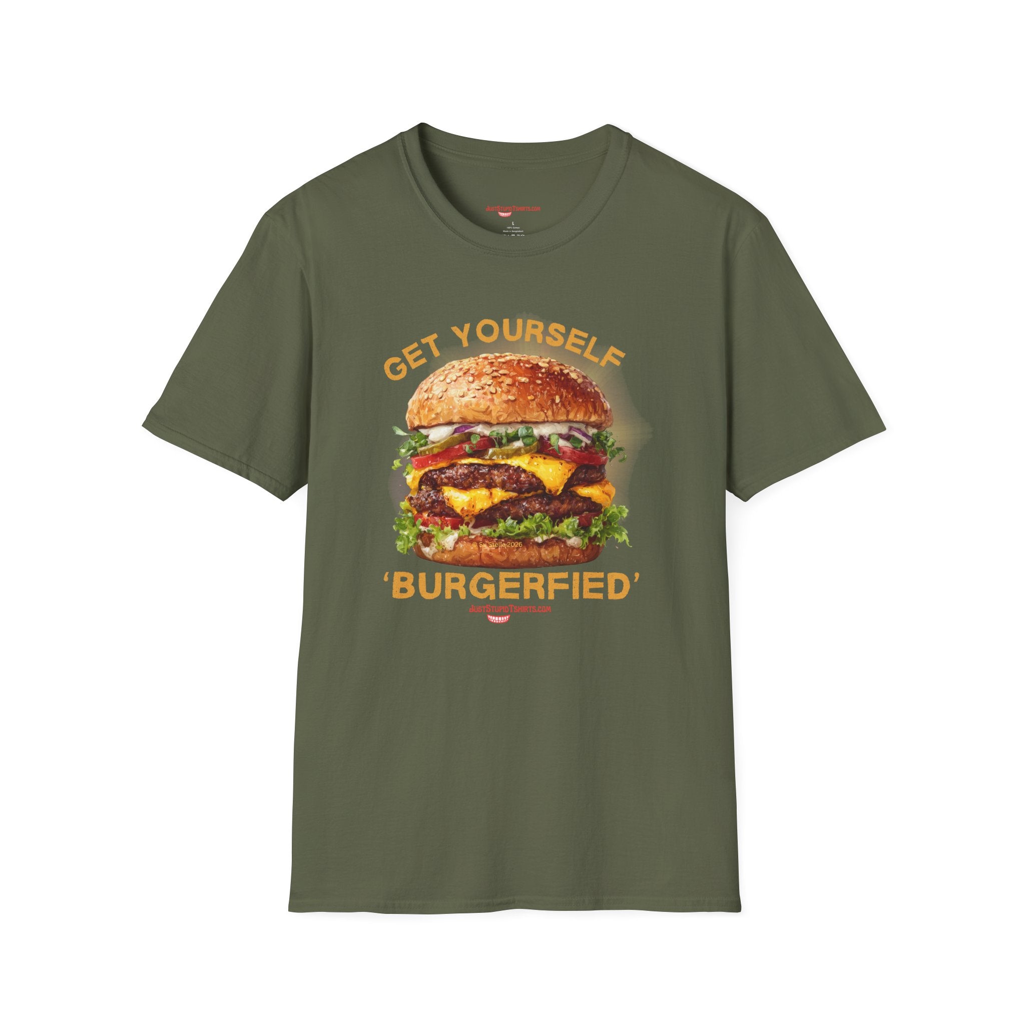 'Get Yourself Burgerfied' T-Shirt — Graphic Tee- Meat Lovers, Grill Master, Dad Shirt, Grad Shirt