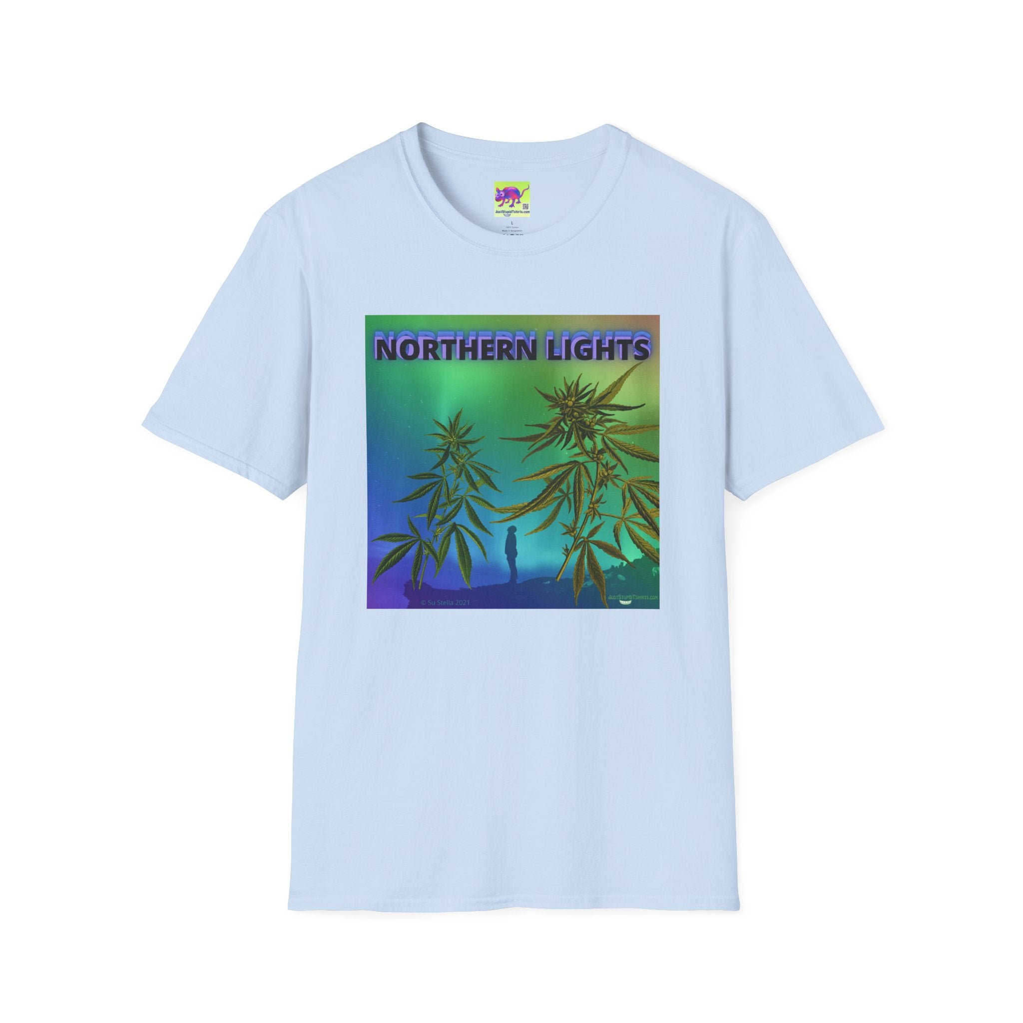 Northern Lights Cannabis Graphic T-Shirt — Psychedelic Plant Tee