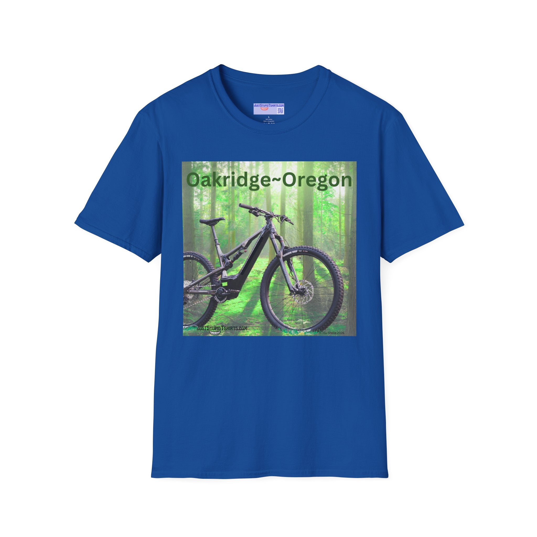 Oakridge, Oregon Mountain Bike T-Shirt — Forest Trail Cycling Tee- Mountain Biking, Biking trails,