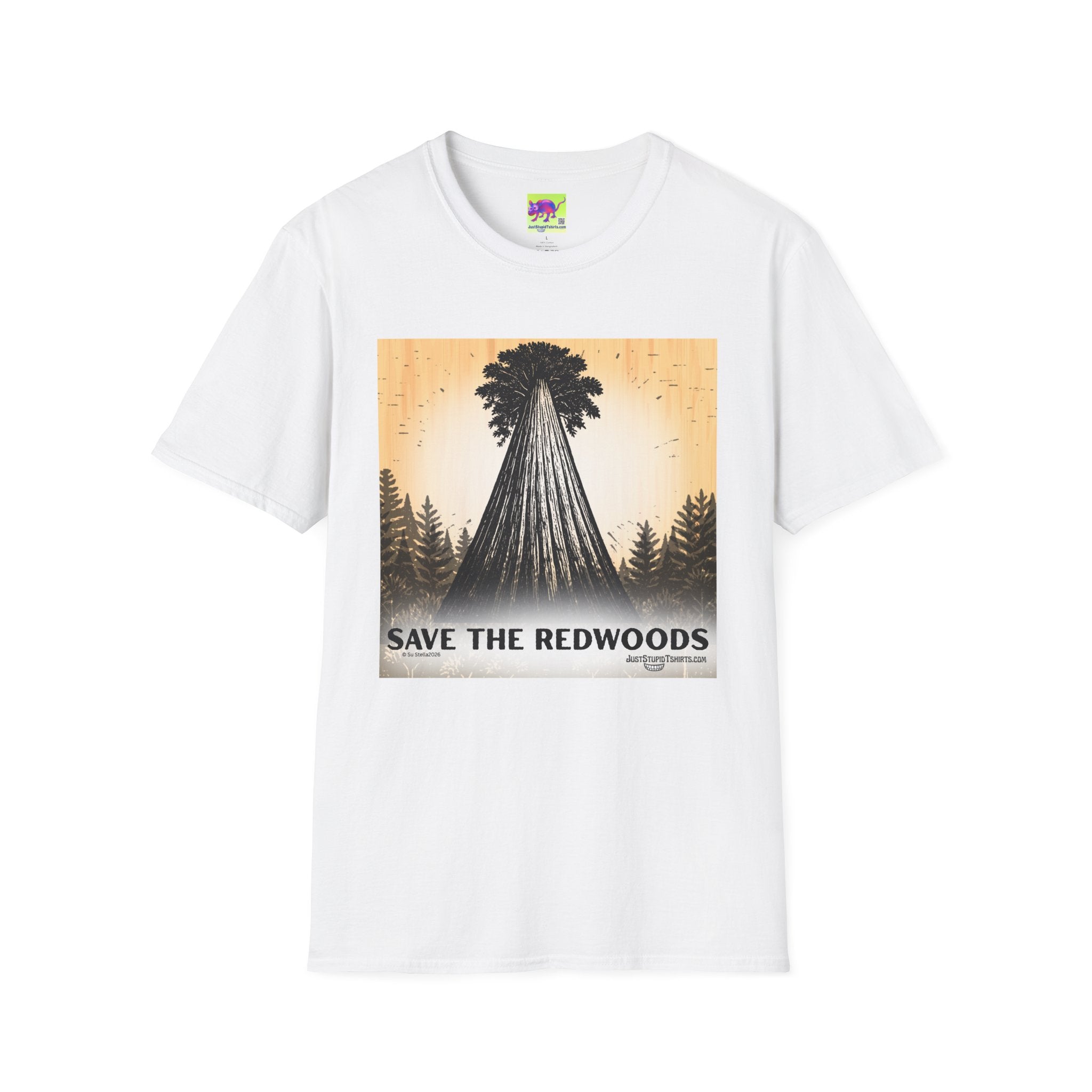 Save the Redwoods T-Shirt — Vintage Redwood Forest Tee- Oregon and California Redwoods- Protect the Forest