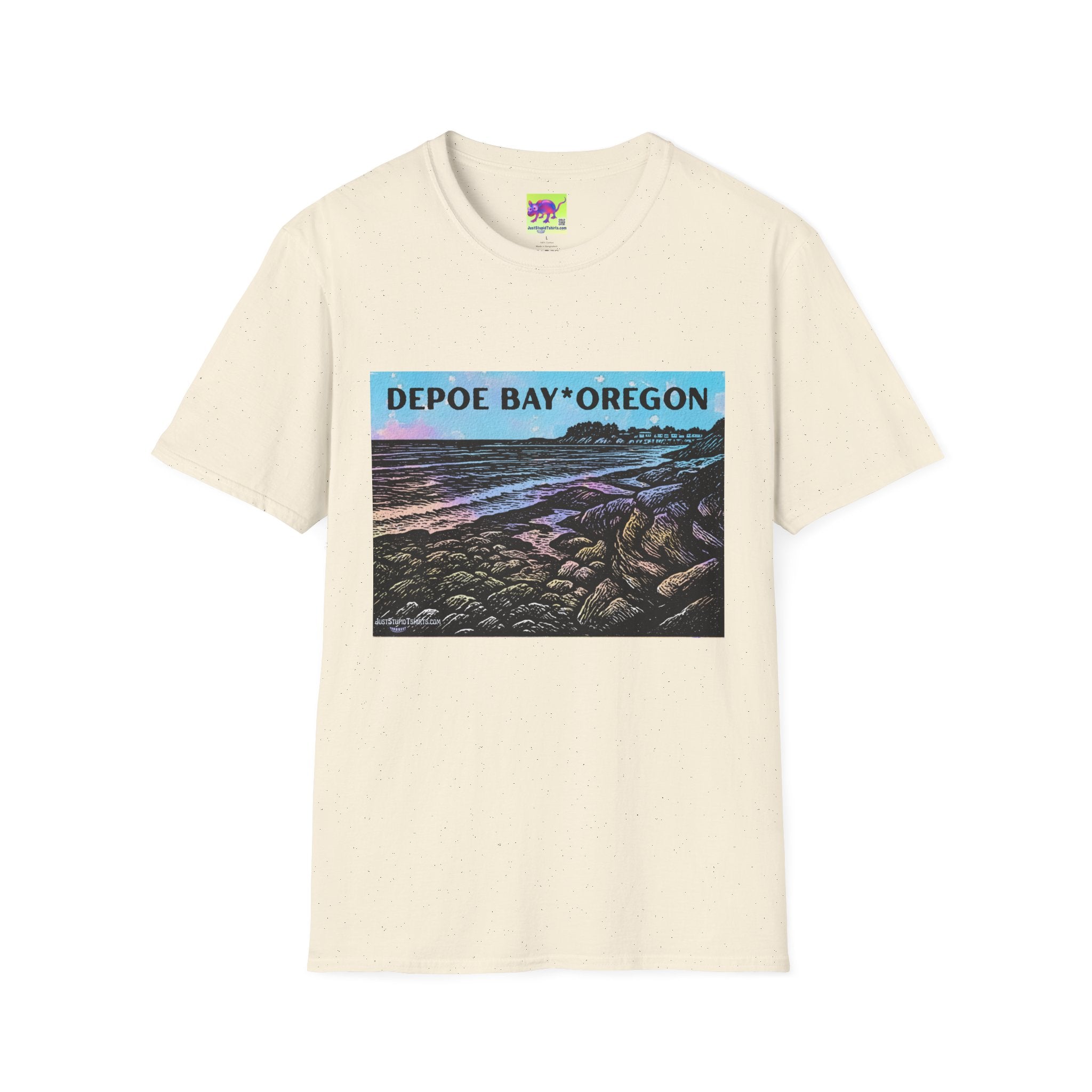 Depoe Bay, Oregon T-Shirt — Vintage Coastal Surf & Rocky Shore Graphic Tee