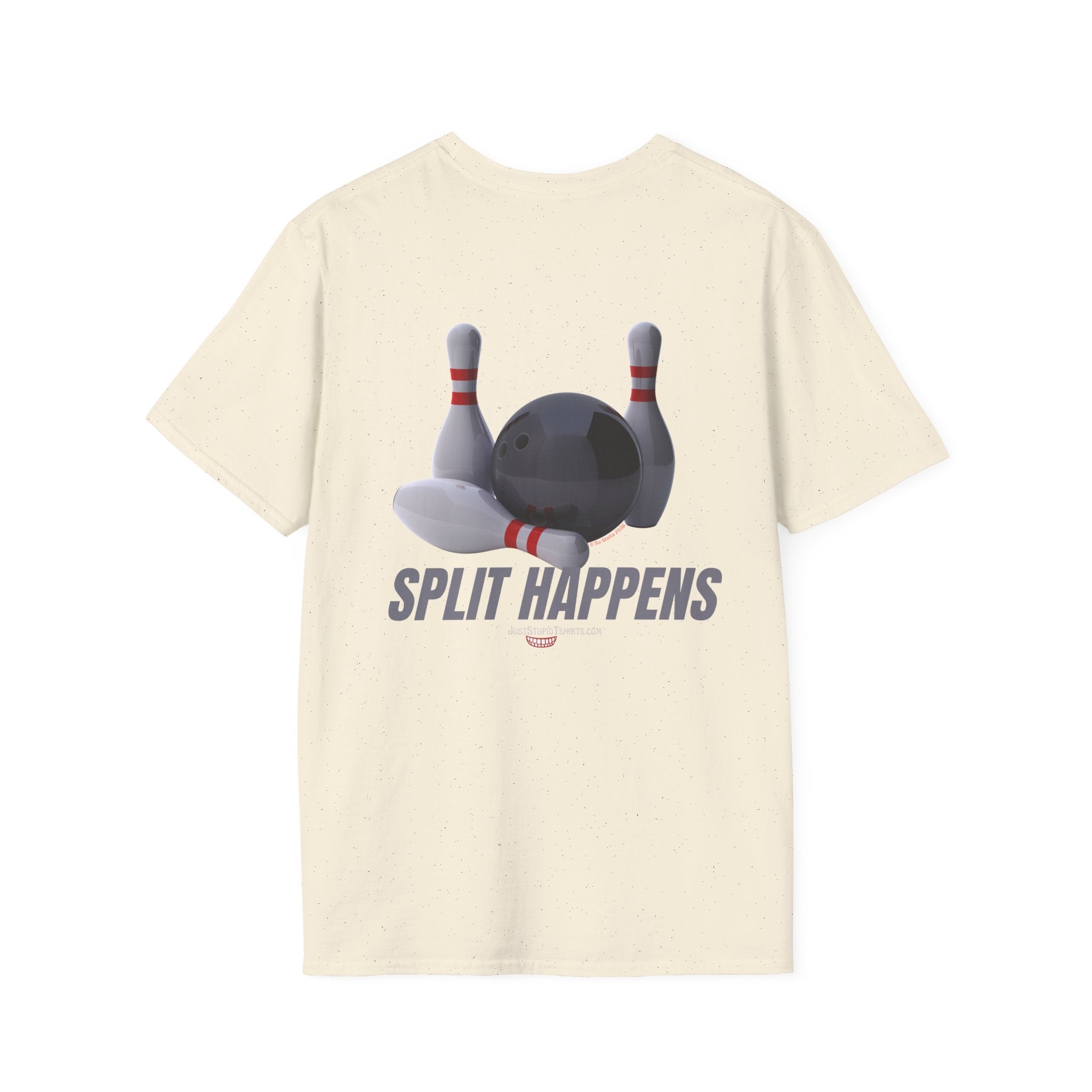 Split Happens Bowling T-Shirt —2 sided - Funny Bowling Shirt- bowling gear