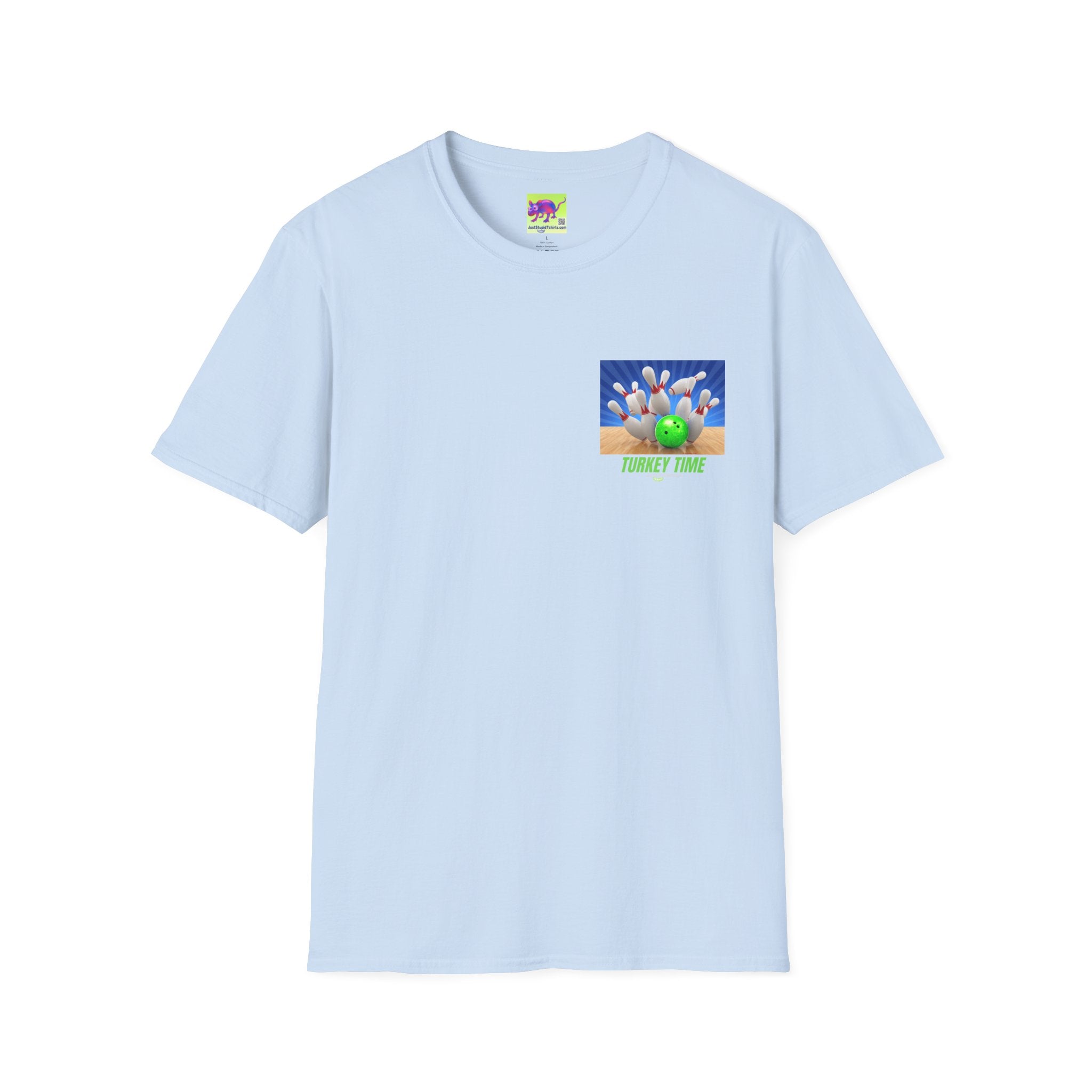 Turkey Time Bowling T-Shirt - 2 sided- Bowling Night- League Shirt- Bowlers  gift