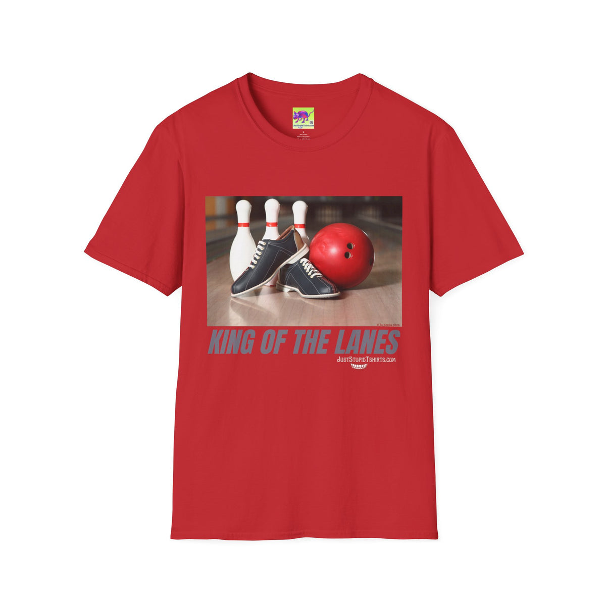King of the Lanes-  Retro Bowling Ball & Pins Tee- Bowling T-Shirt - League Night Bowlers Shirt