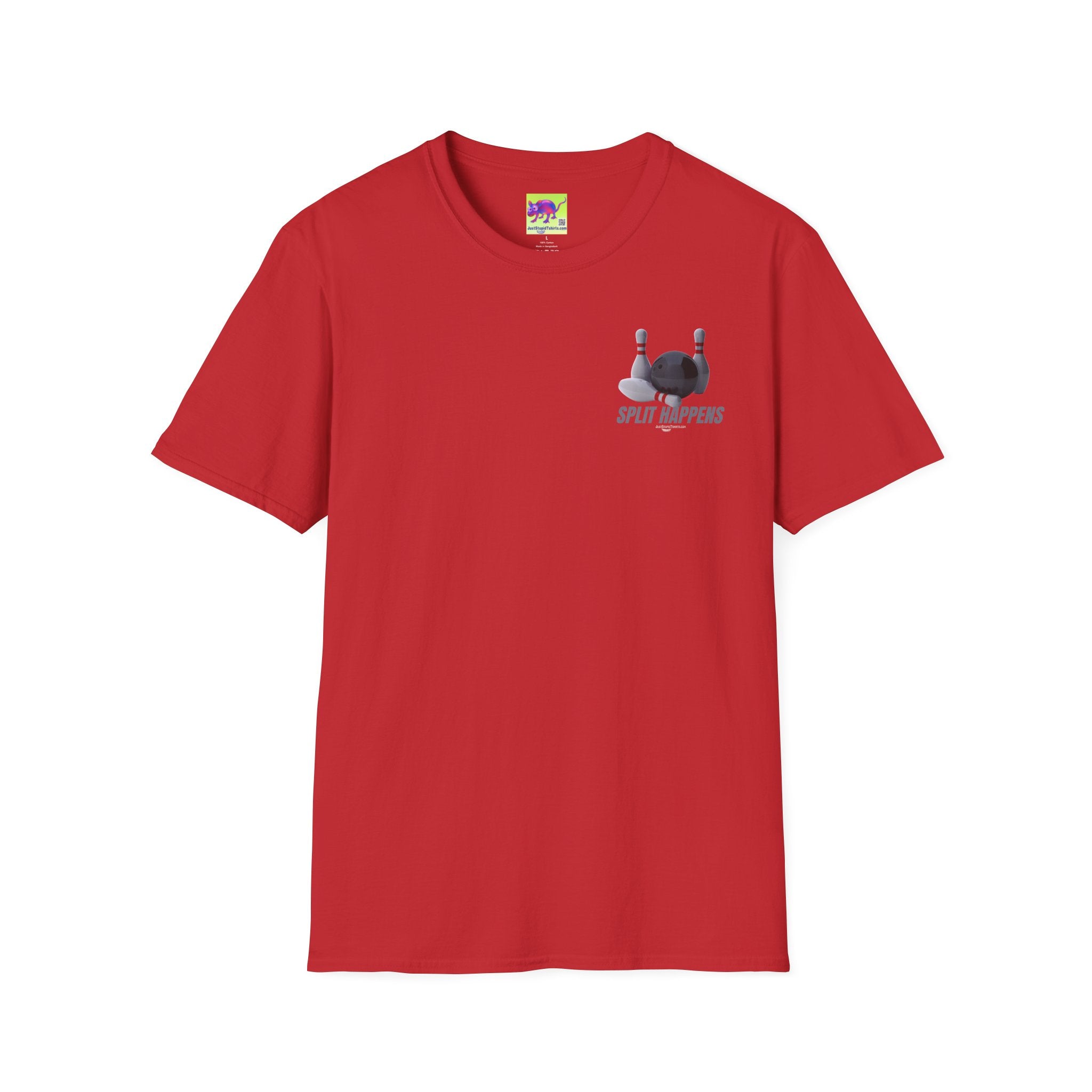 Split Happens Bowling T-Shirt —2 sided - Funny Bowling Shirt- bowling gear