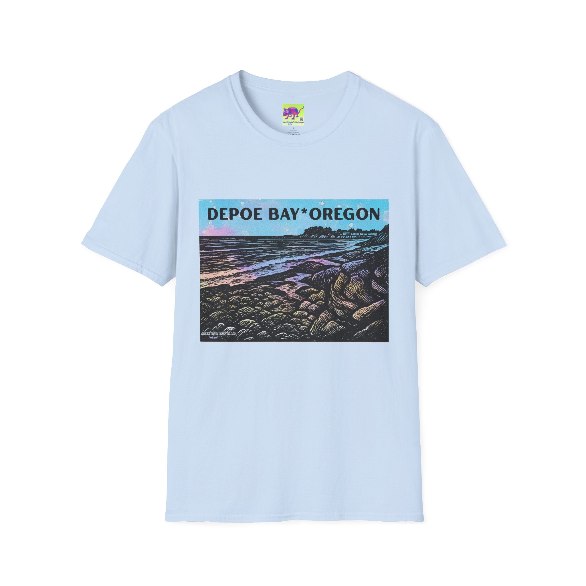 Depoe Bay, Oregon T-Shirt — Vintage Coastal Surf & Rocky Shore Graphic Tee