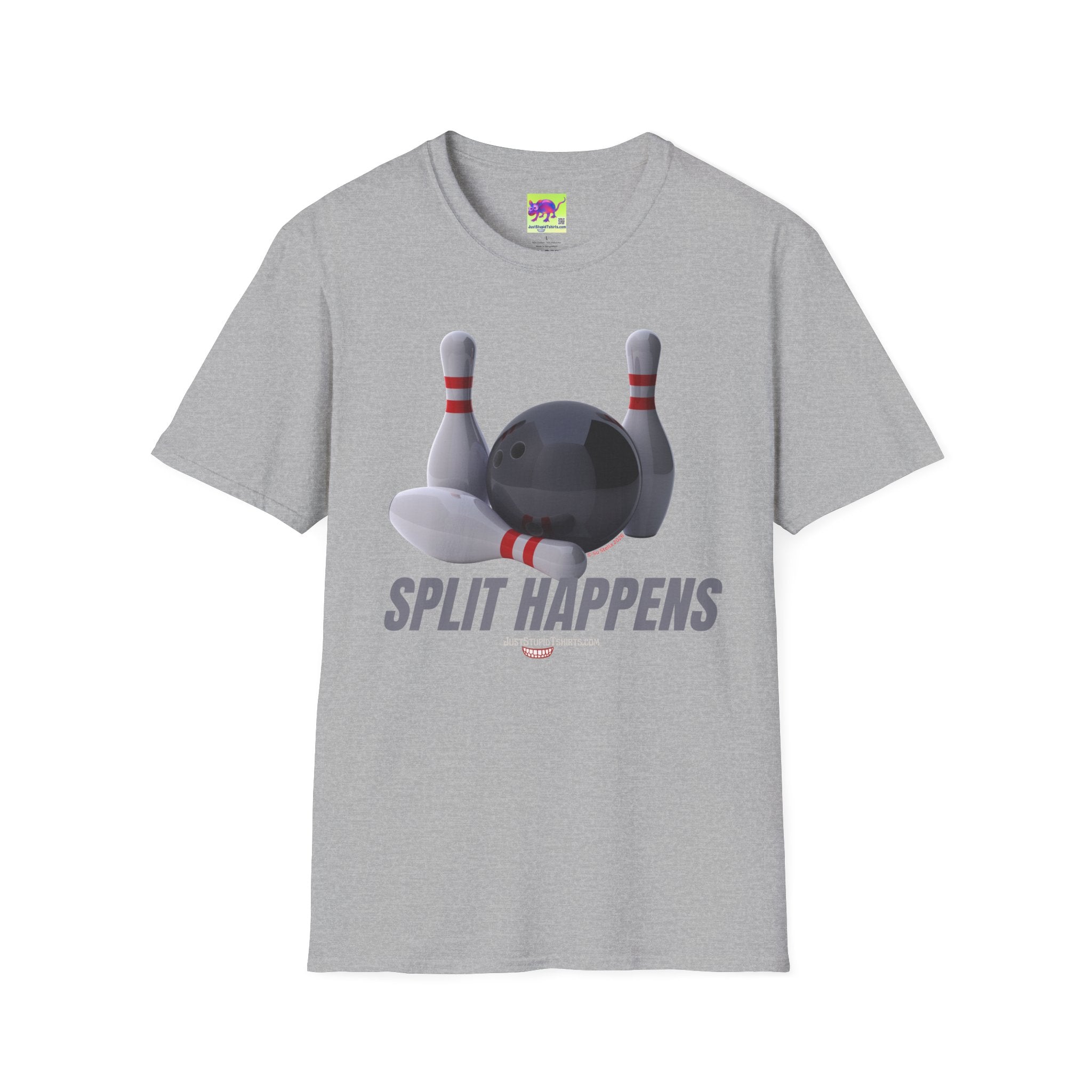 "Split Happens" Graphic Tee Bowling Shirt — 1 sided bowling shirt - bowler gift- bowling lover