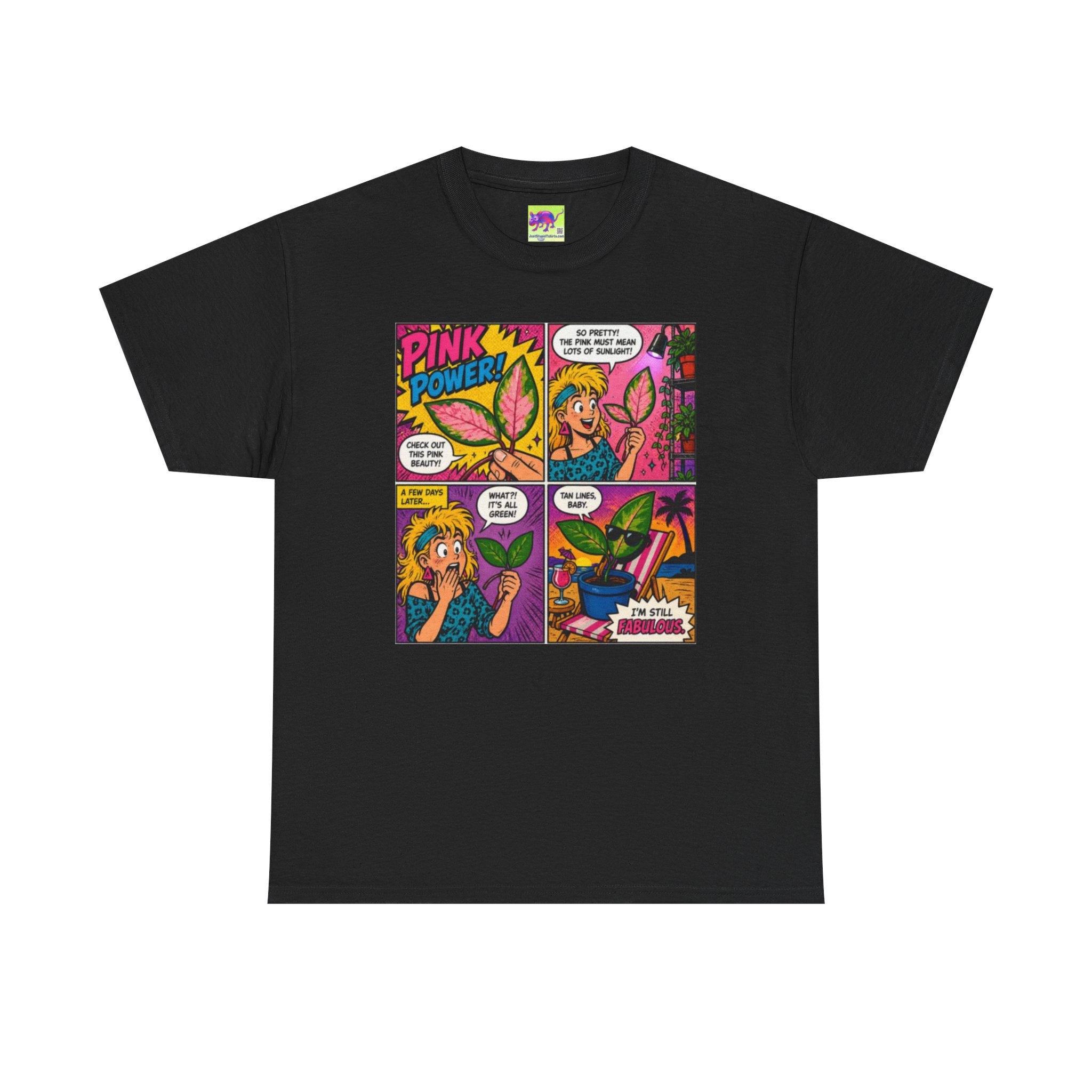 Comic Girl Graphic Tee — "Pink Power" Pop Art Shirt