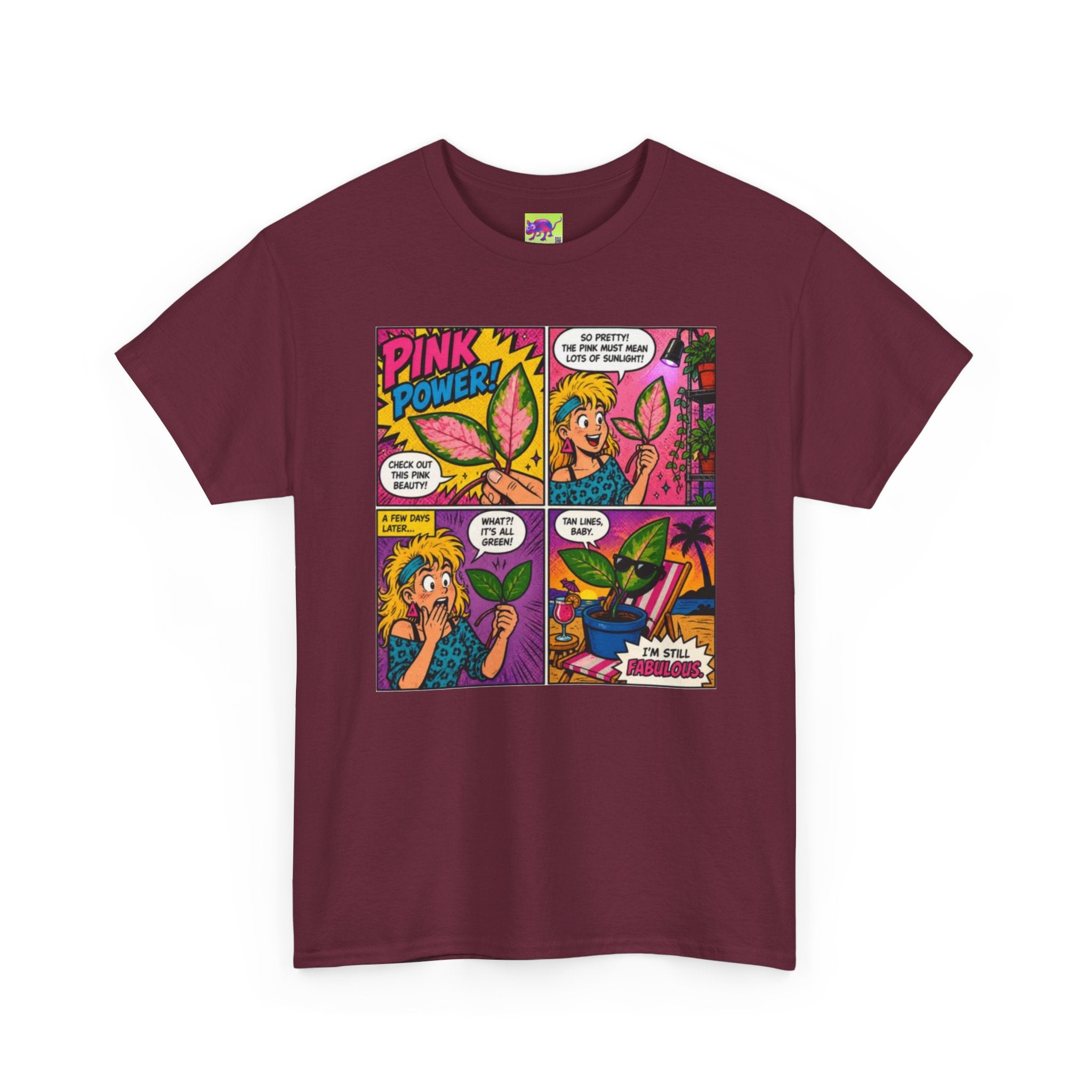 Comic Girl Graphic Tee — "Pink Power" Pop Art Shirt