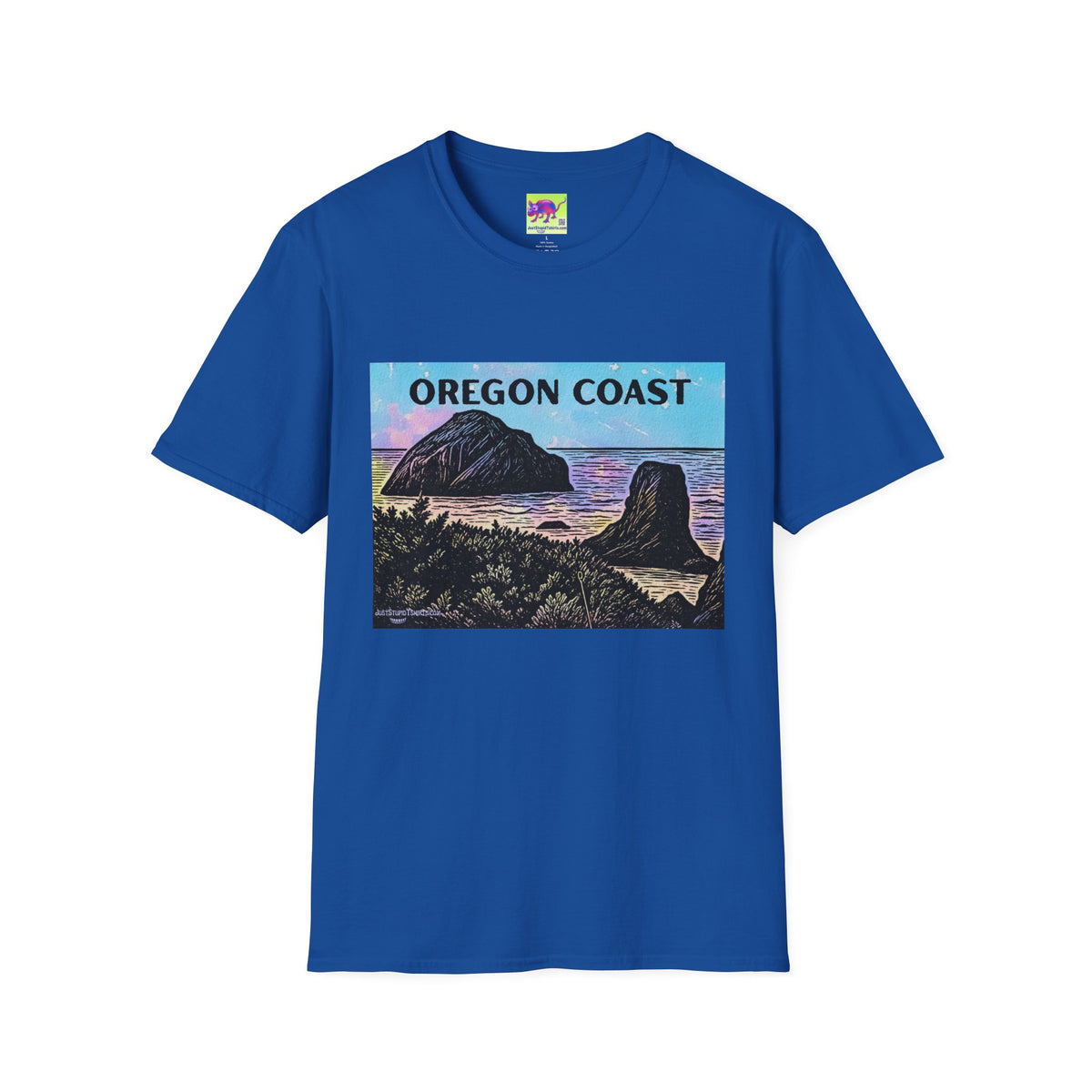 Oregon Coast T-Shirt — Vintage Coastal Sunset Graphic Tee- Harris Beach, Oregon