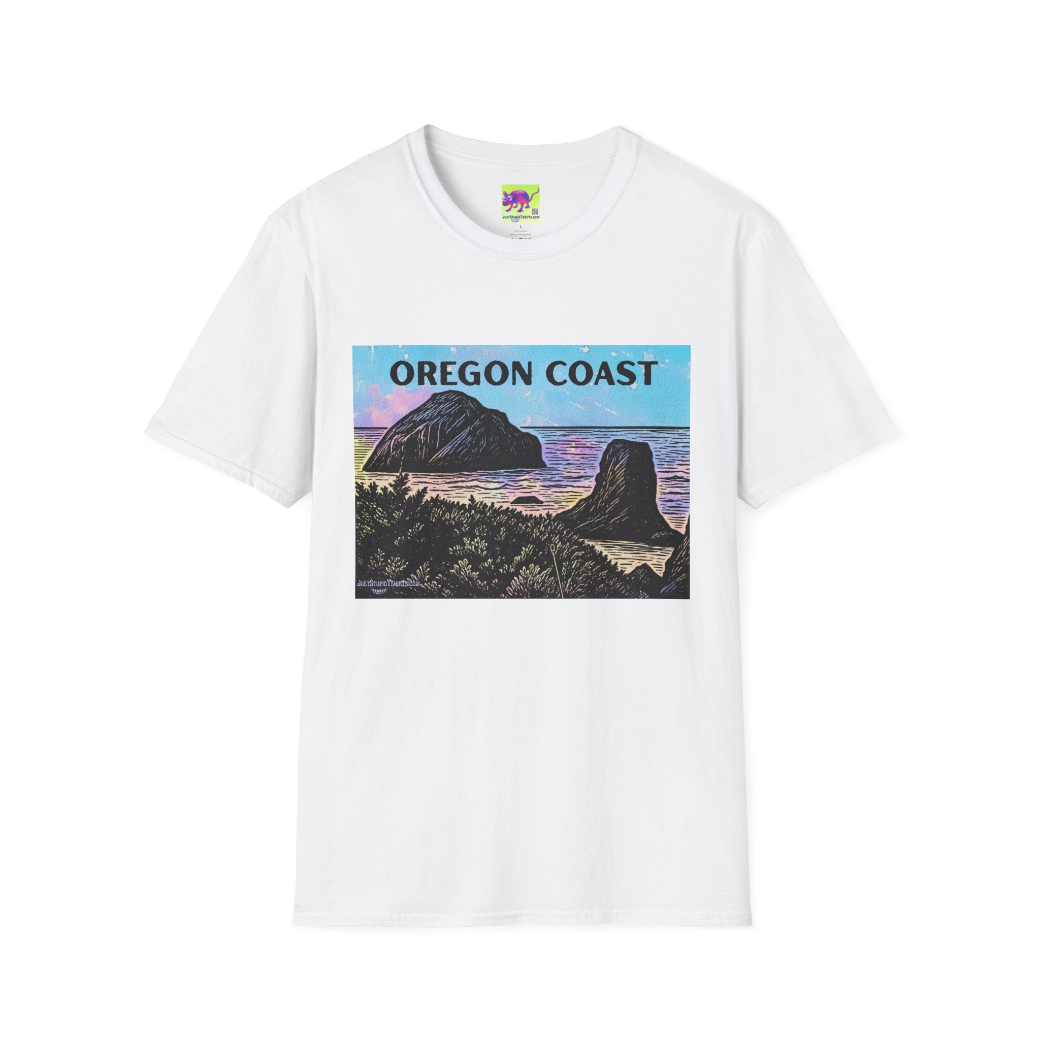 Oregon Coast T-Shirt — Vintage Coastal Sunset Graphic Tee- Harris Beach, Oregon
