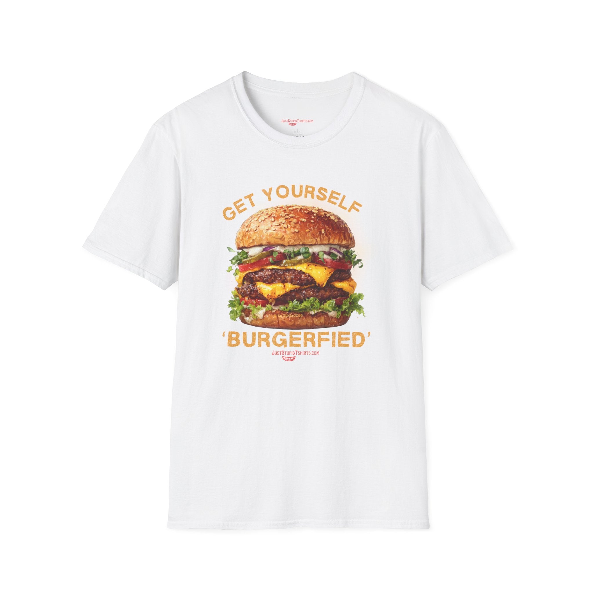 'Get Yourself Burgerfied' T-Shirt — Graphic Tee- Meat Lovers, Grill Master, Dad Shirt, Grad Shirt