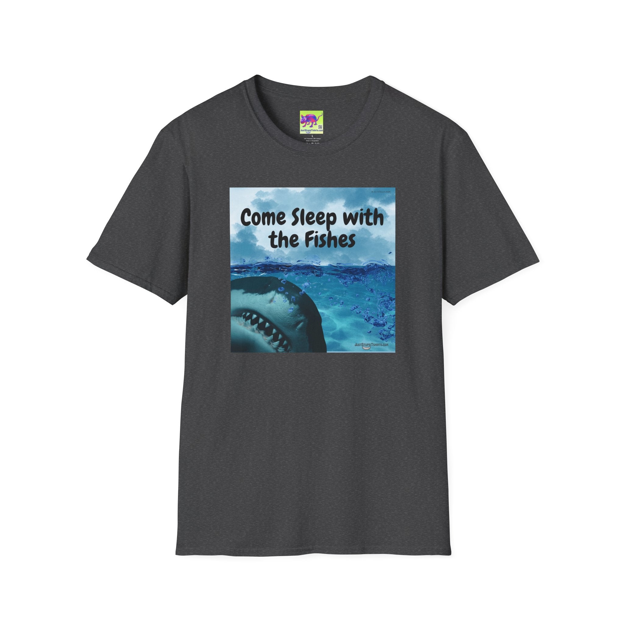 "Come Sleep With The Fishes" T-Shirt — Shark Ocean Graphic Tee-