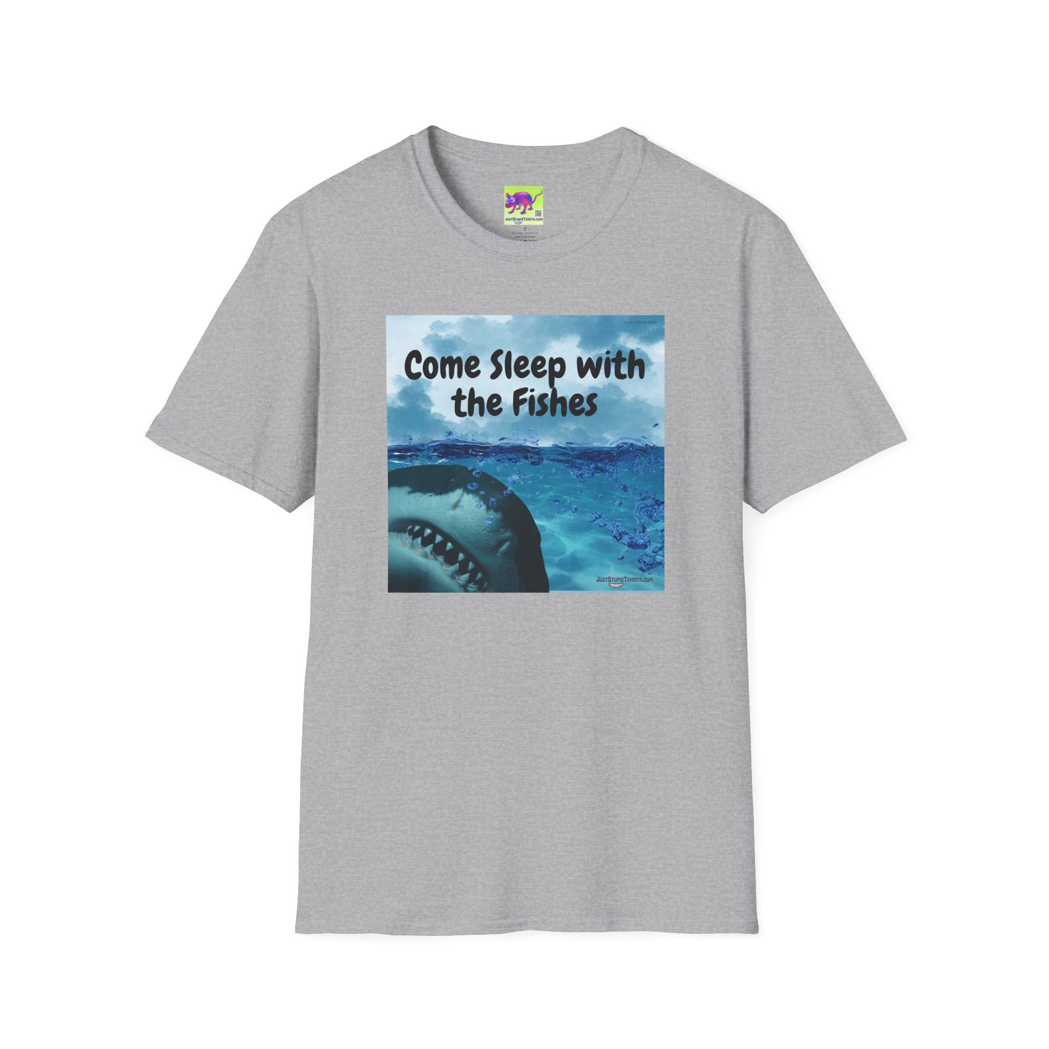 "Come Sleep With The Fishes" T-Shirt — Shark Ocean Graphic Tee-