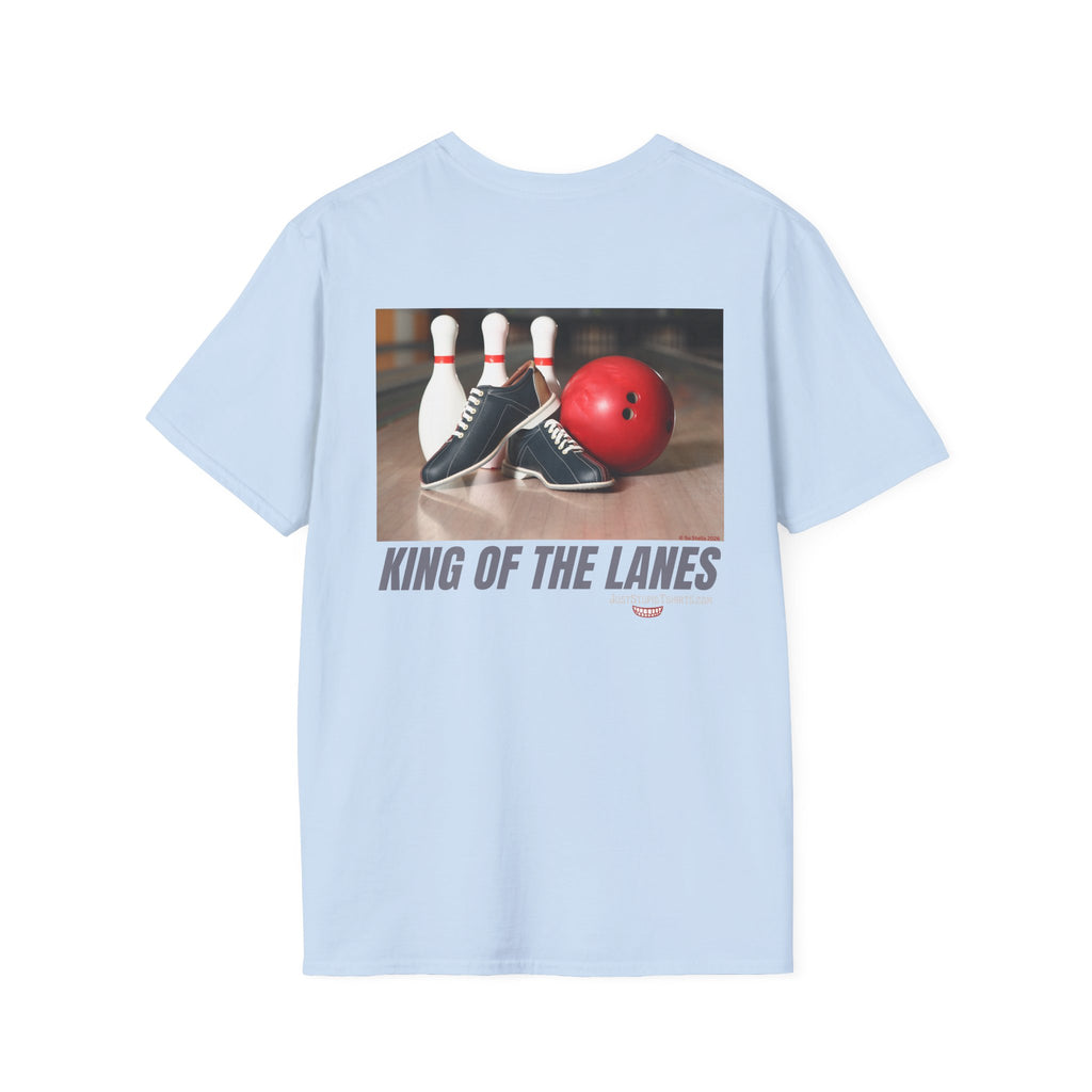 King of the Lanes Bowling T-Shirt — Retro Bowling Ball & Pins Tee