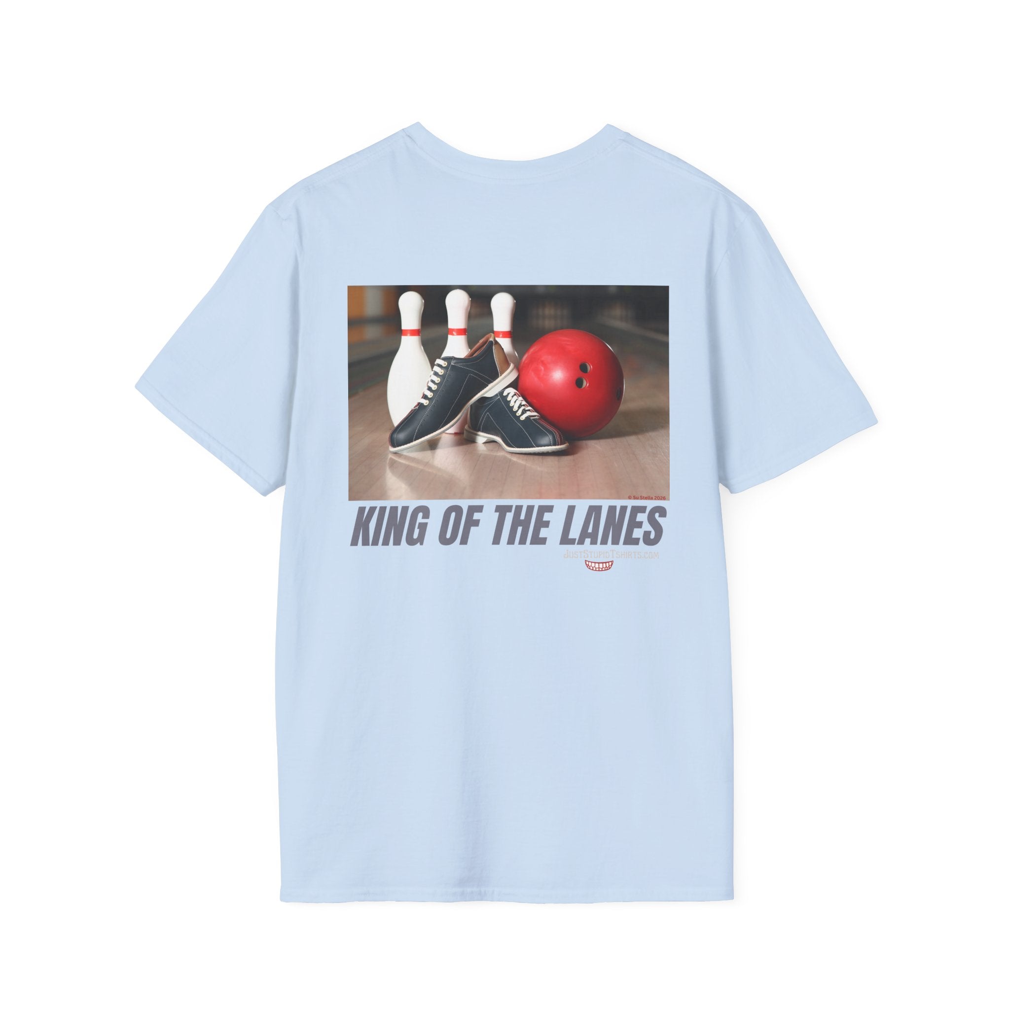 King of the Lanes Bowling T-Shirt — Retro Bowling Ball & Pins Tee