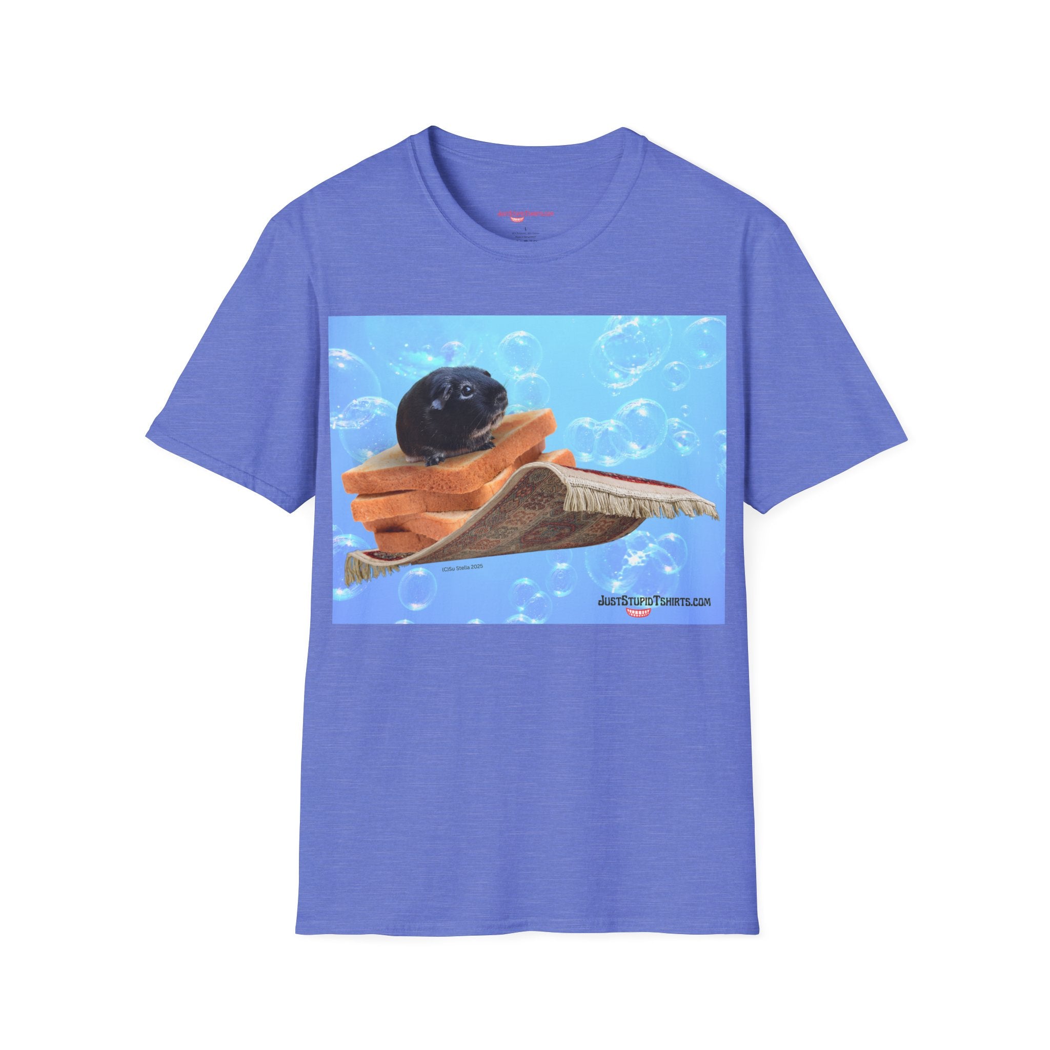 Bubbles the  Guinea Pig on Toast- Kid gift for youth, artists, animal lovers - funny tshirt illustrated