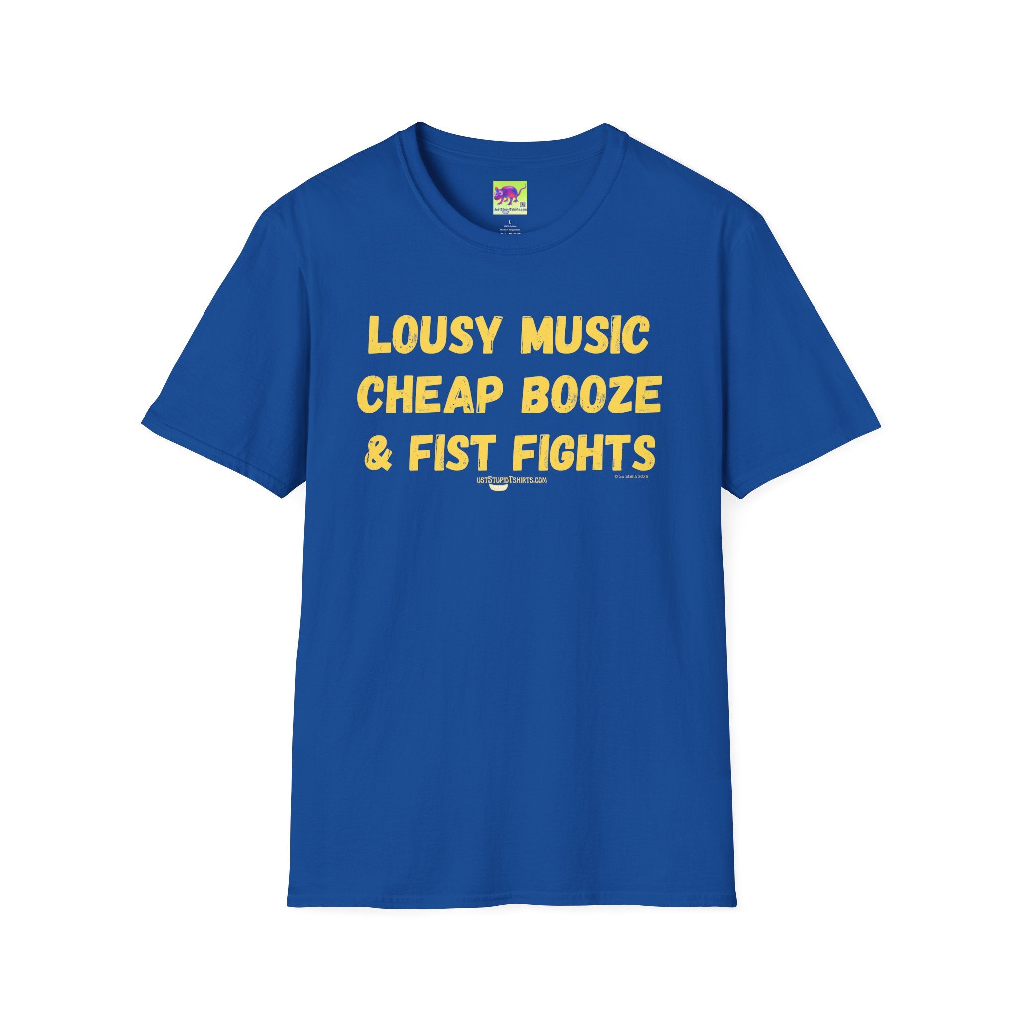 Live Music, Cheap Booze & Fist Fights T-Shirt — Funny Concert Graphic Tee- party shirts- novelty shirts-