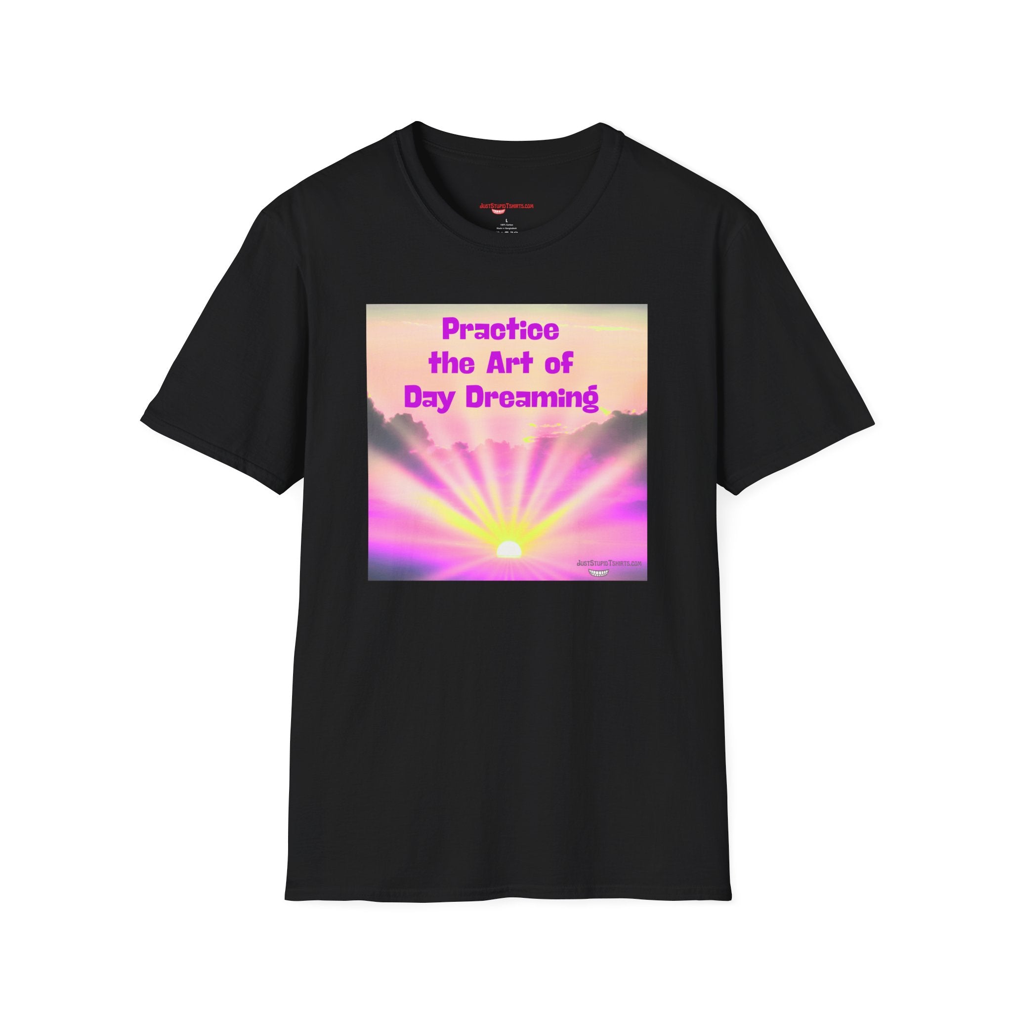 "Practice the Art of Day Dreaming" Retro Sunset Graphic T-Shirt — Inspirational Gift, girl gift, daughter gift, wife gift, lover gift