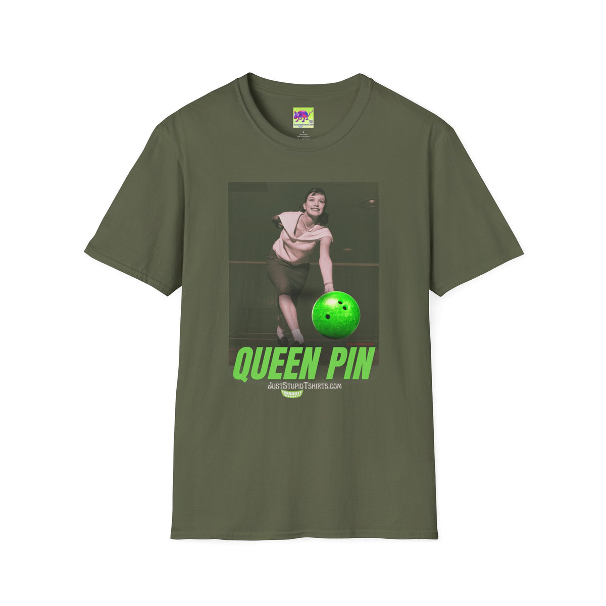 Queen Pin Bowling T‑Shirt-bowler- girl bowlers- lady bowler- bowler gift