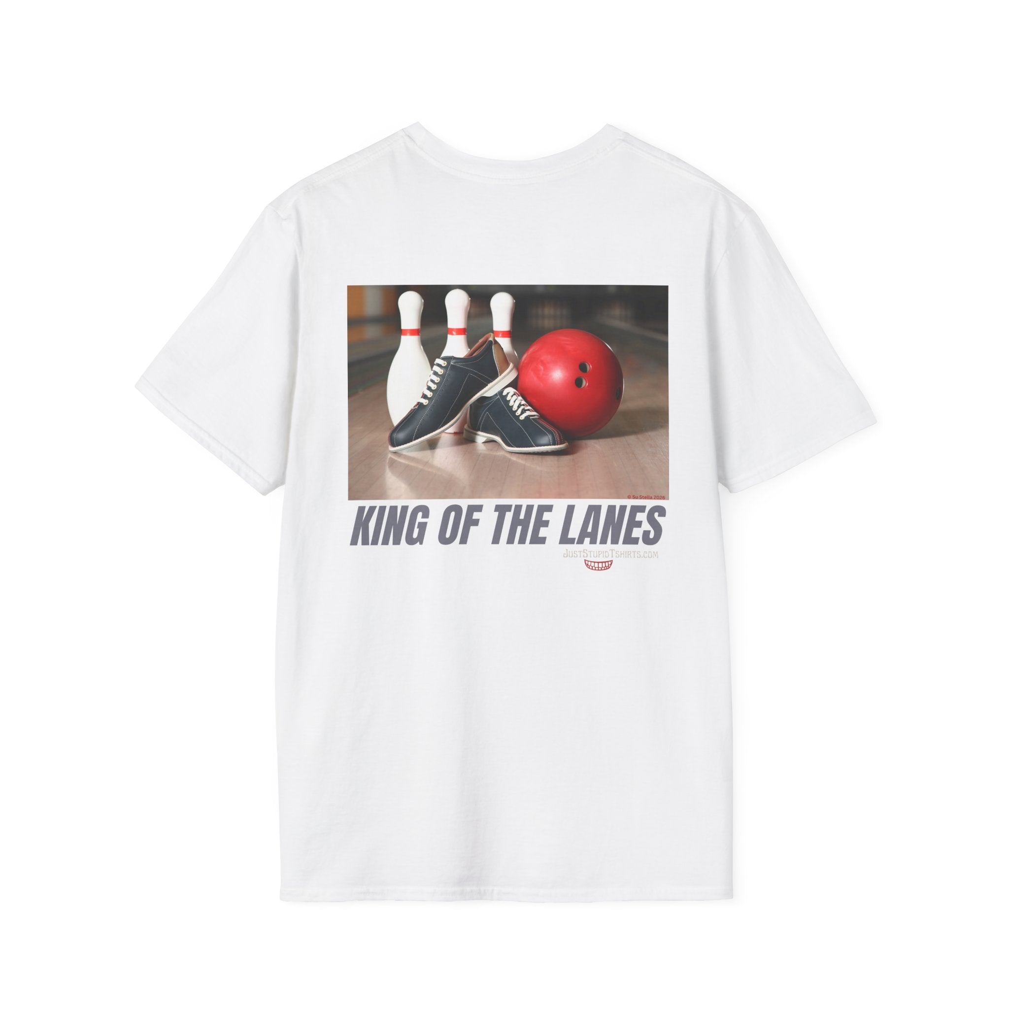 King of the Lanes Bowling T-Shirt — Retro Bowling Ball & Pins Tee