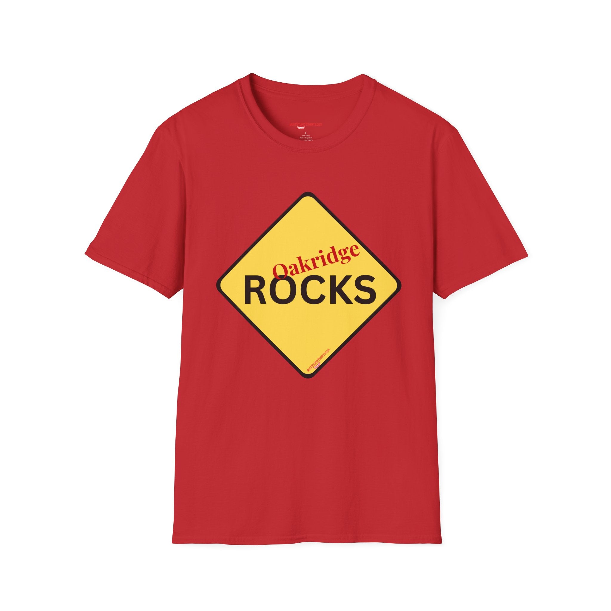 Oakridge Rocks T-Shirt — Yellow Road Sign Graphic Tee
