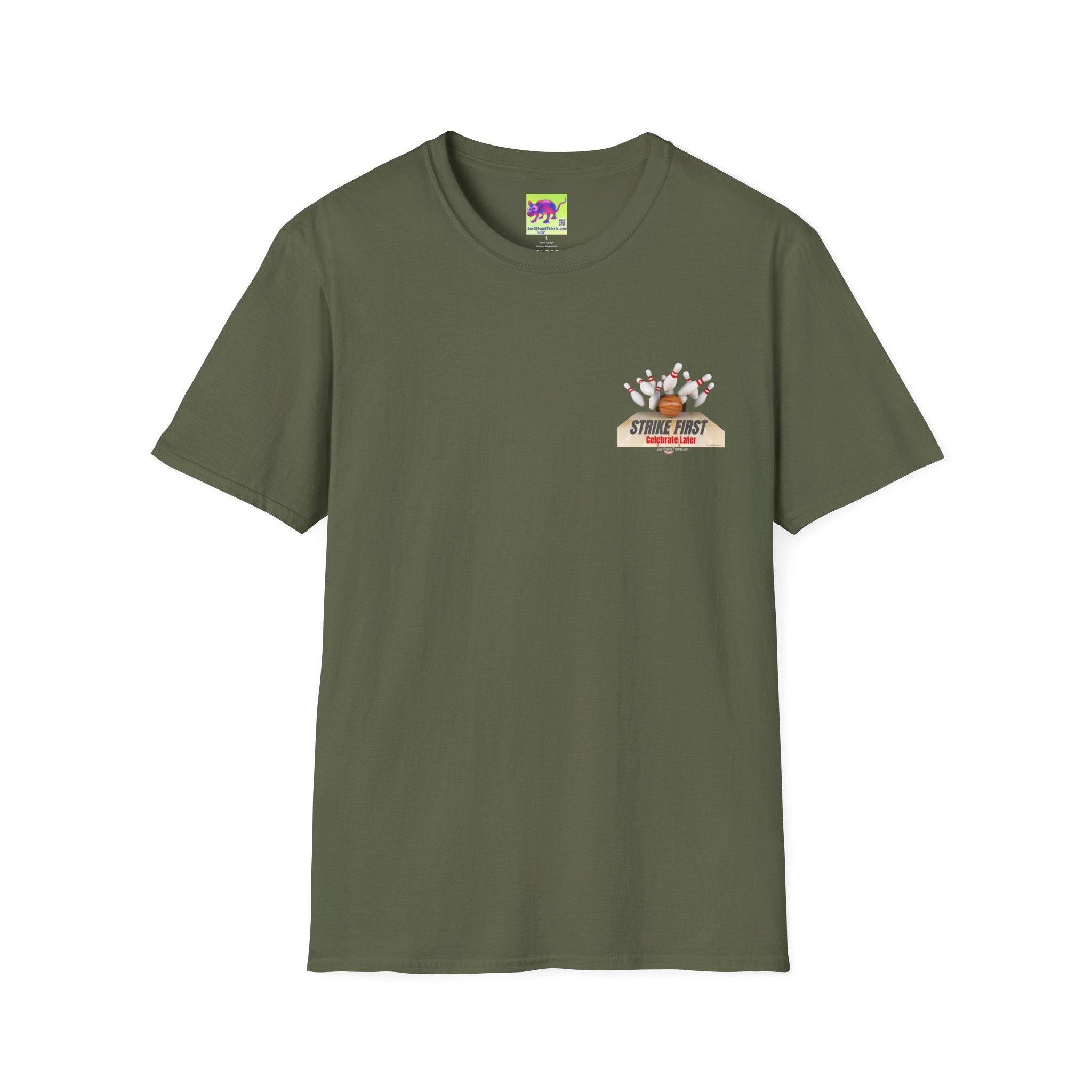 "Strike First" Bowling  Graphic Tee for Bowlers