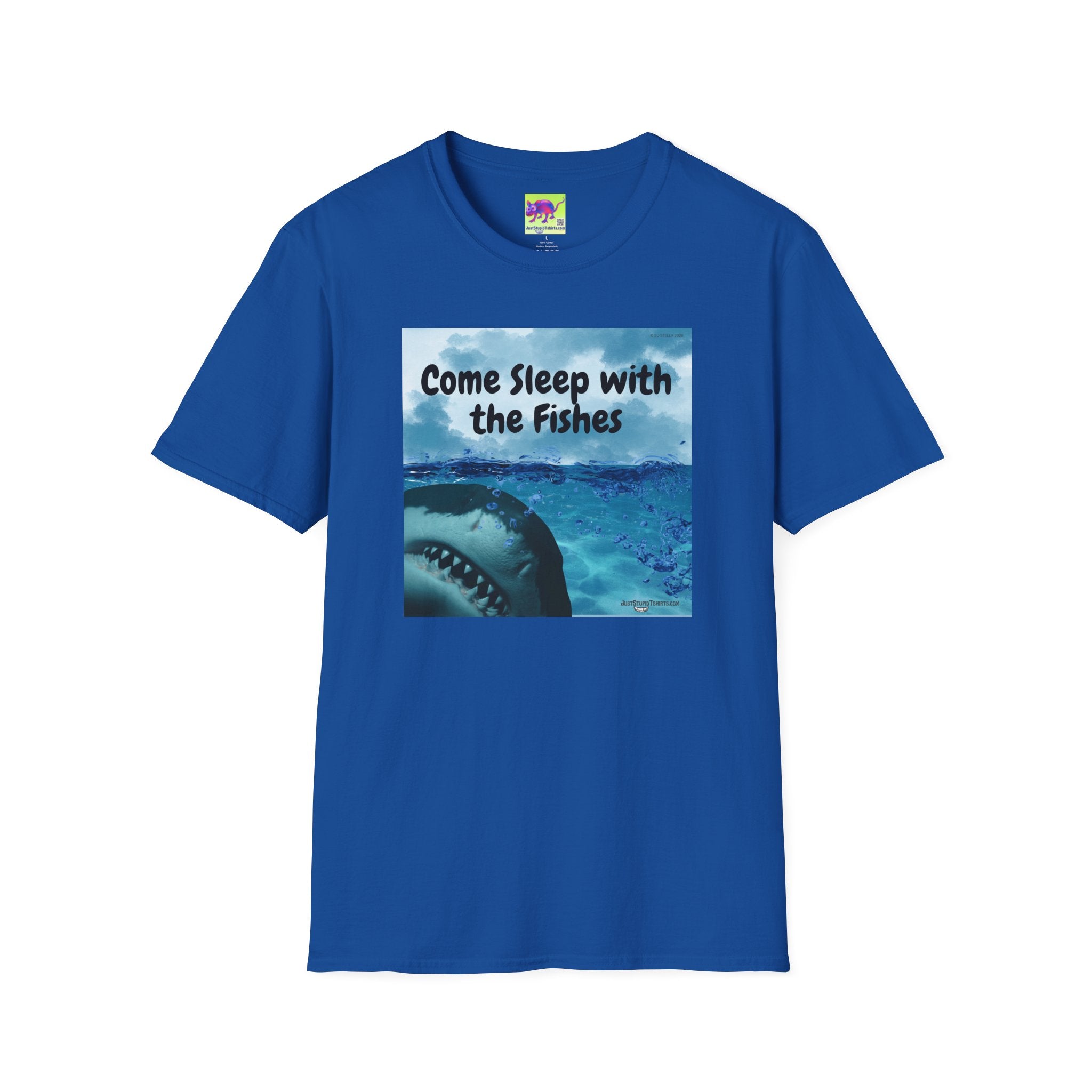 "Come Sleep With The Fishes" T-Shirt — Shark Ocean Graphic Tee-