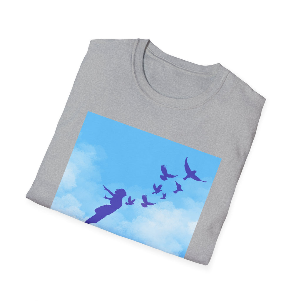 'She Flies' T-Shirt — Fly with the Birds in the Sky- Graphic Tee