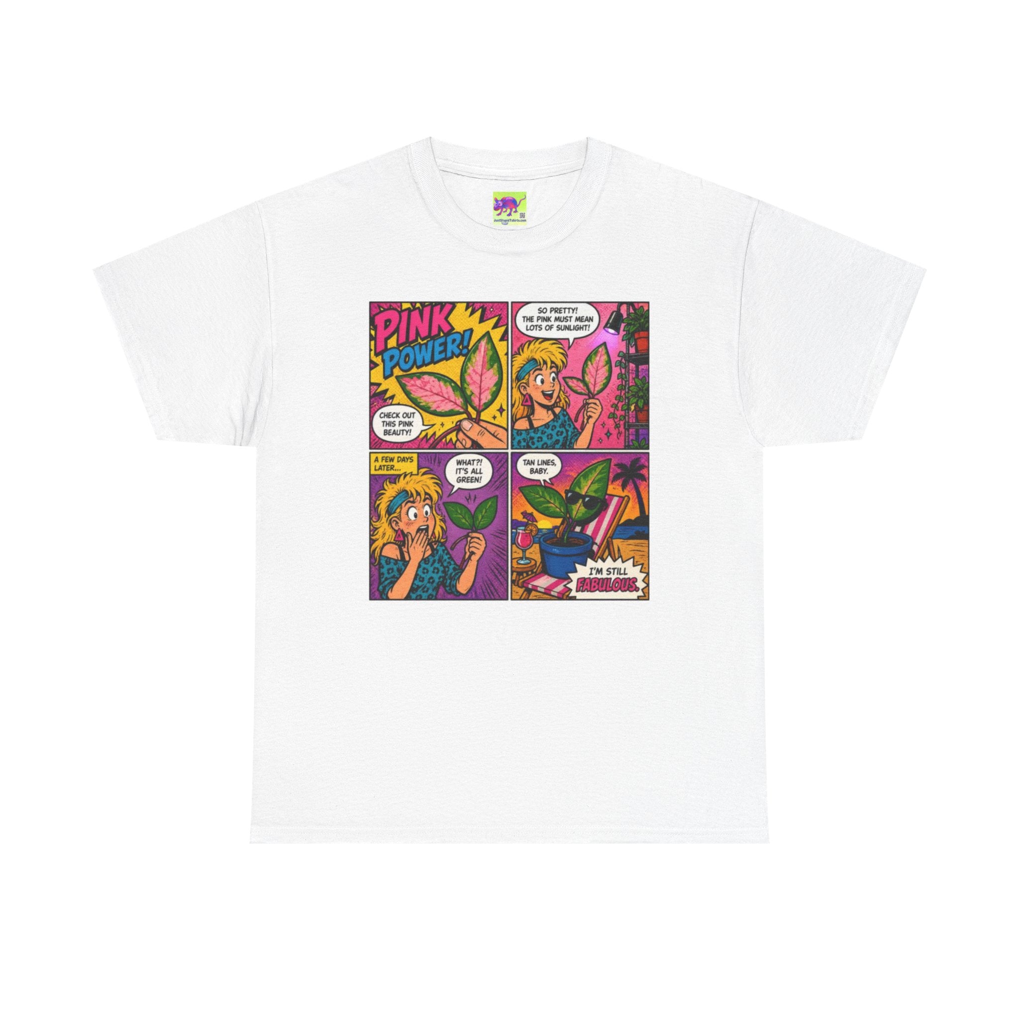 Comic Girl Graphic Tee — "Pink Power" Pop Art Shirt