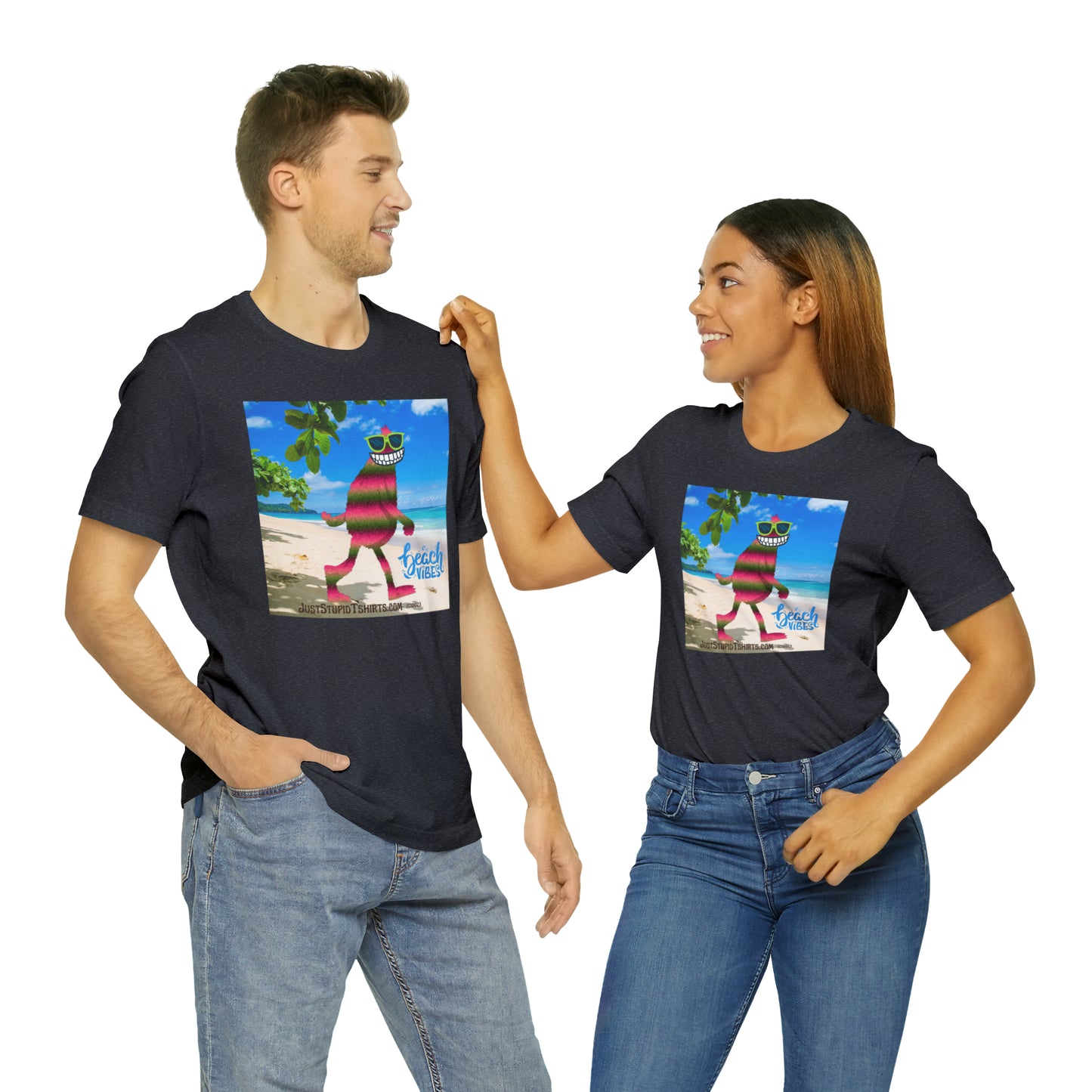 Beach Vibes Squatch Unisex Jersey Short Sleeve Tee- Big Foot Gifts, Yeti Tshirt,