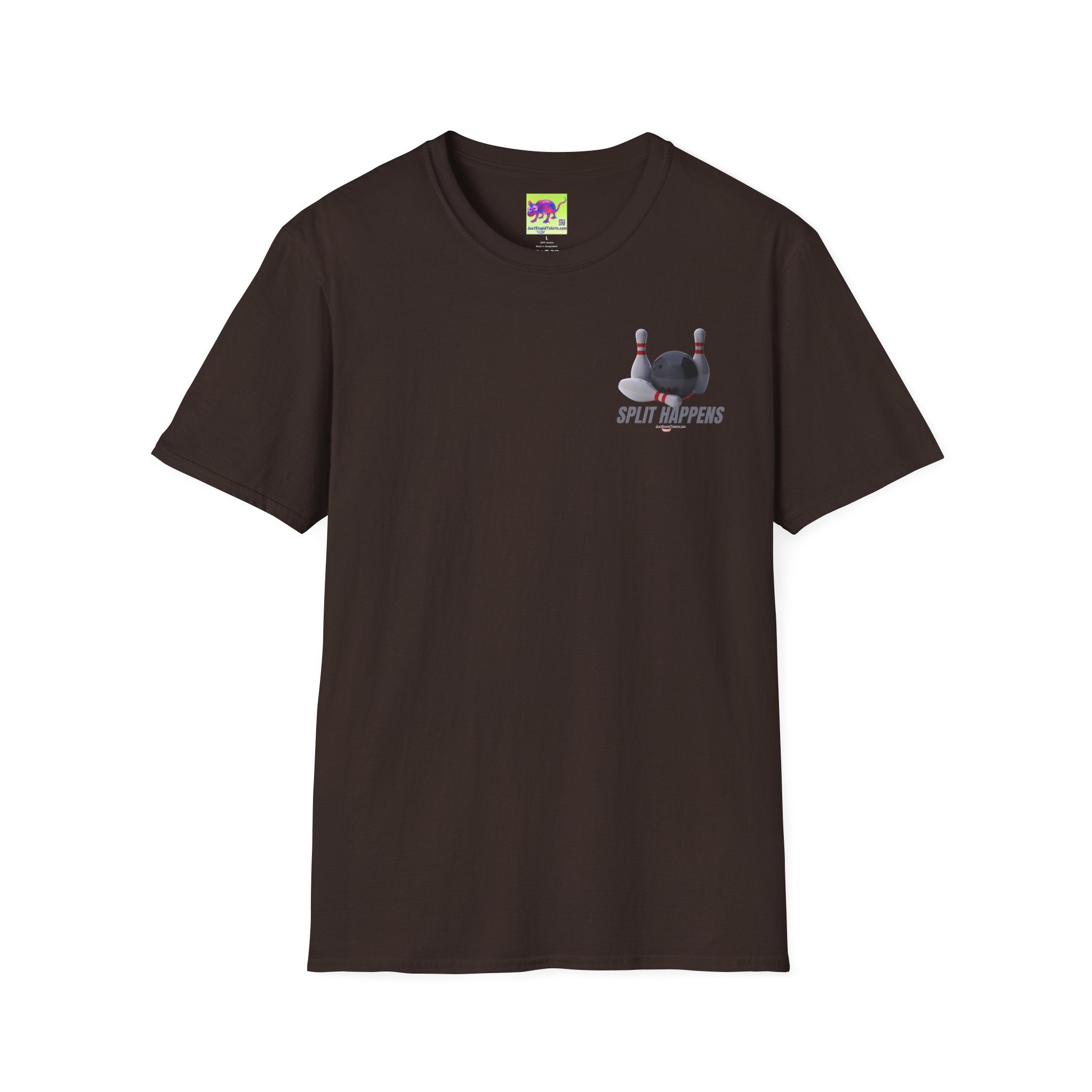 Split Happens Bowling T-Shirt —2 sided - Funny Bowling Shirt- bowling gear