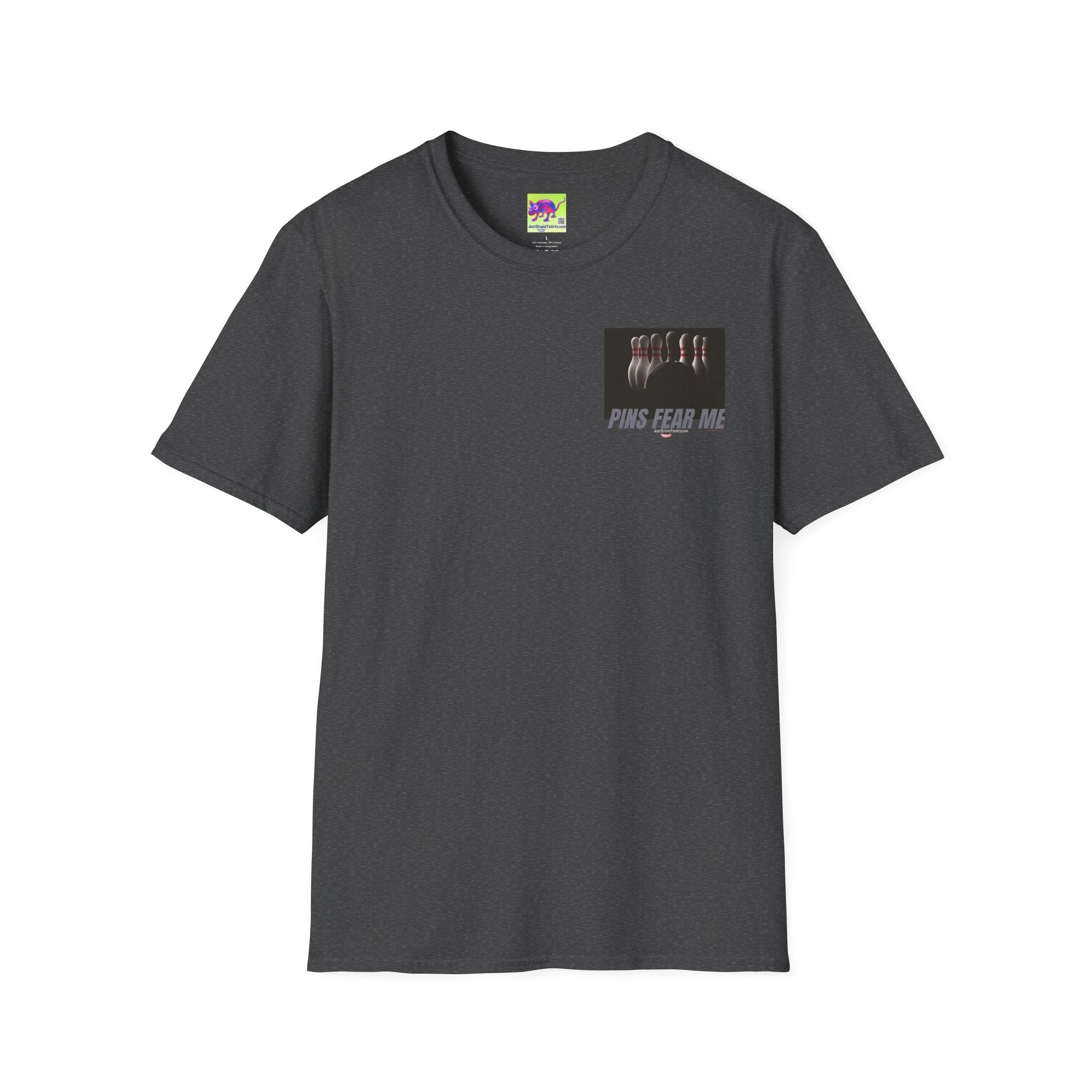 Pins Fear Me T-Shirt — 2 sided Bowling Horror Graphic Tee- League Shirt- Bowlers Gift