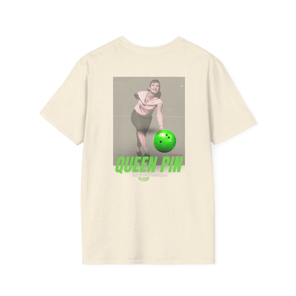 Queen Pin Bowling Tee — You Rule the Lanes - Vintage Pinup Graphic T-Shirt