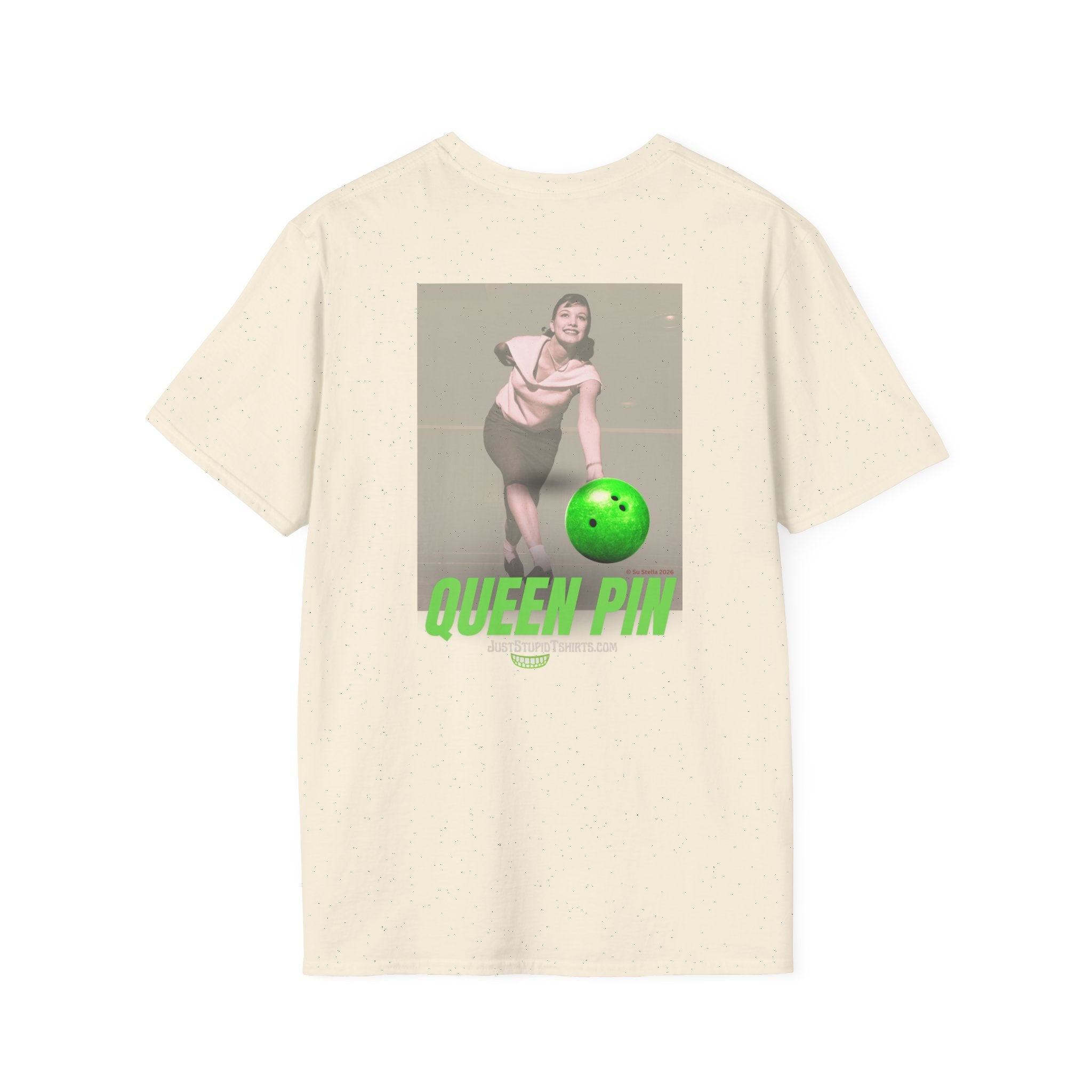 Queen Pin Bowling Tee — You Rule the Lanes - Vintage Pinup Graphic T-Shirt