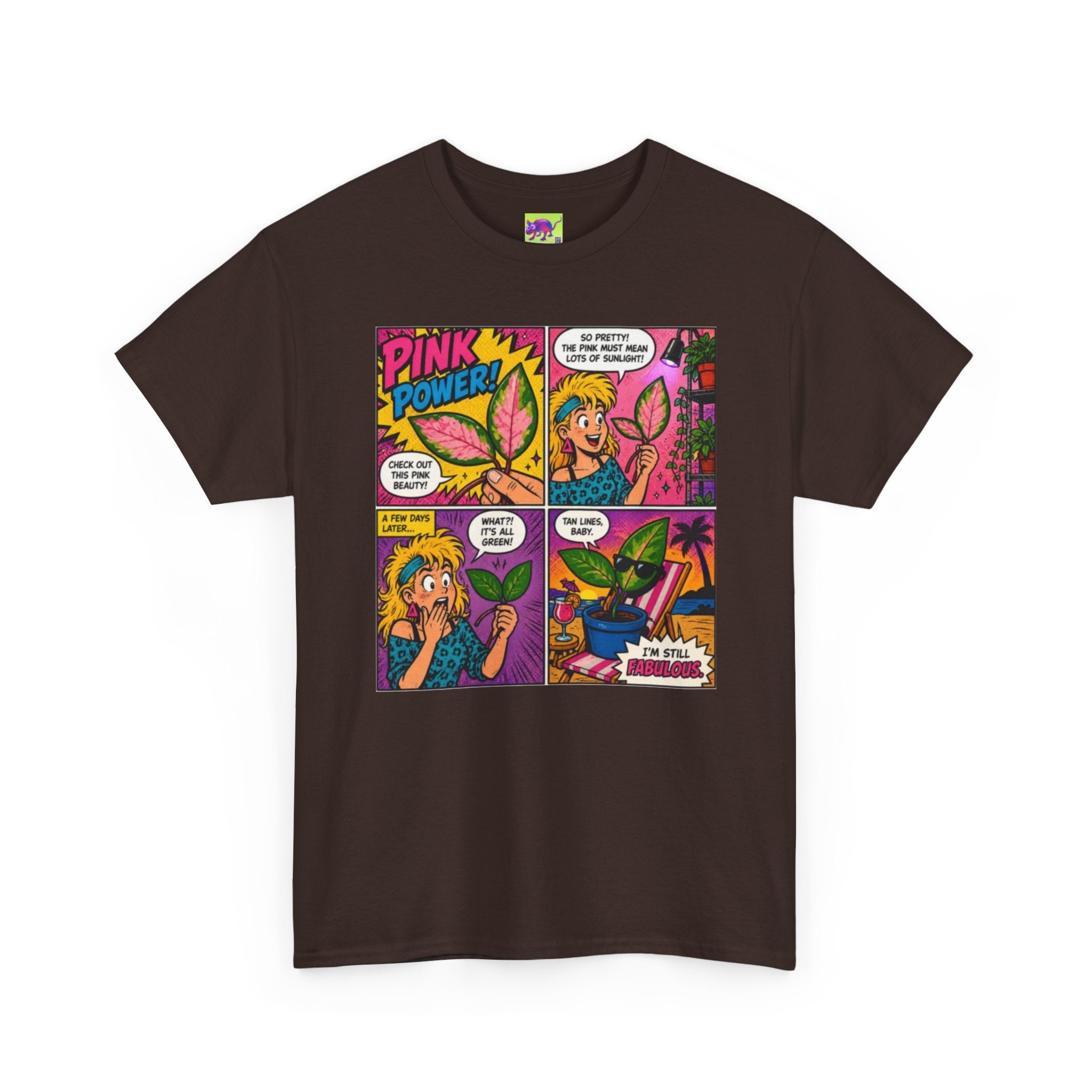 Comic Girl Graphic Tee — "Pink Power" Pop Art Shirt