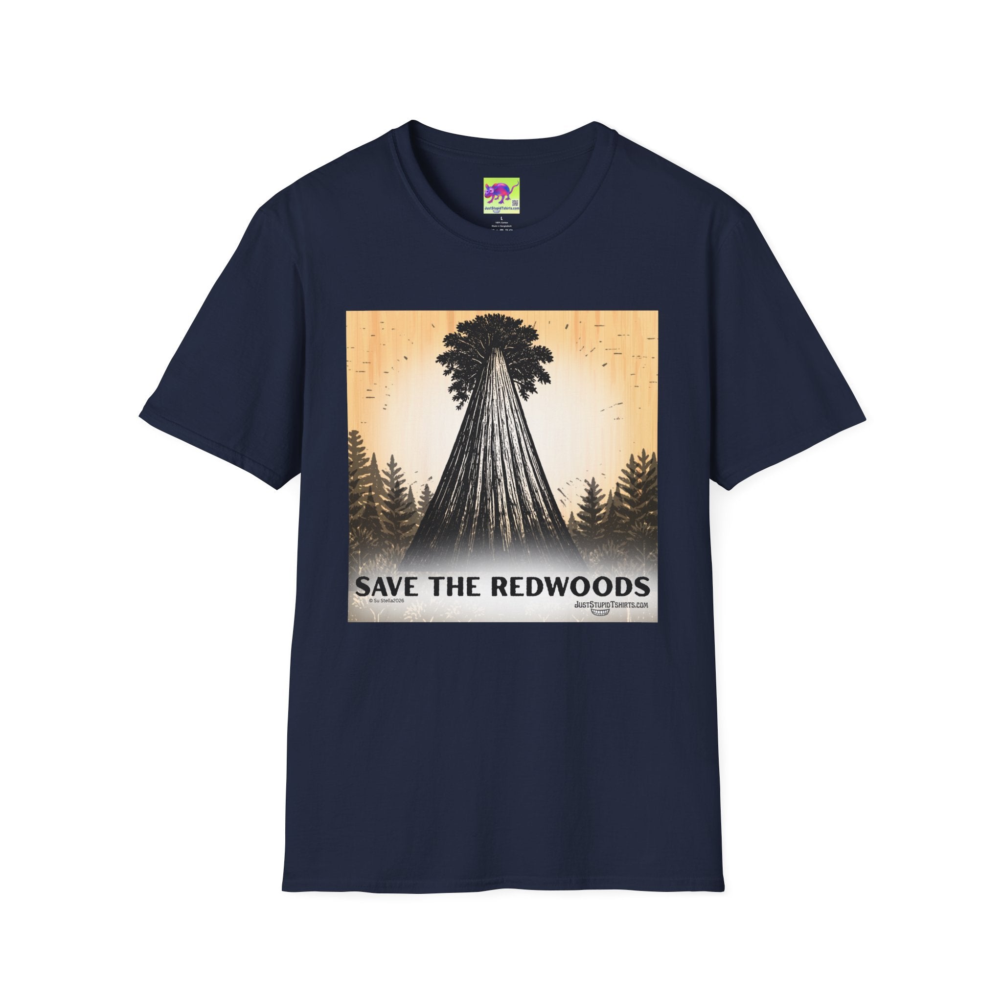 Save the Redwoods T-Shirt — Vintage Redwood Forest Tee- Oregon and California Redwoods- Protect the Forest
