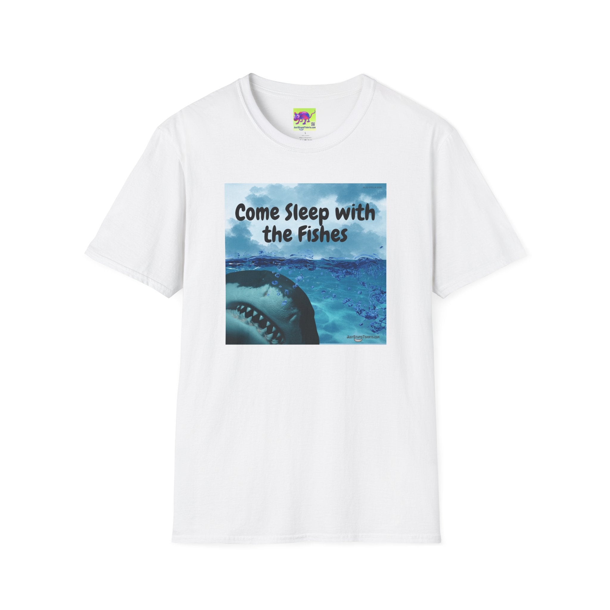 "Come Sleep With The Fishes" T-Shirt — Shark Ocean Graphic Tee-