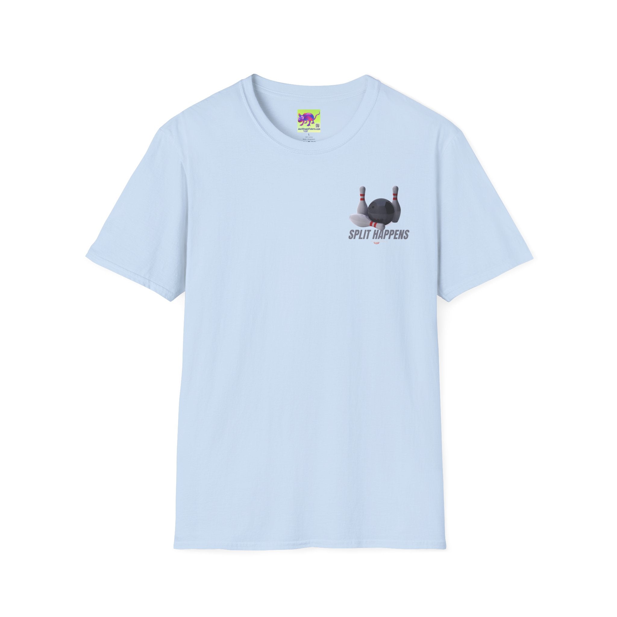 Split Happens Bowling T-Shirt —2 sided - Funny Bowling Shirt- bowling gear