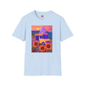 Fresh Hot Pizza Truck T-Shirt — Retro Sunset Floral Van Graphic Tee