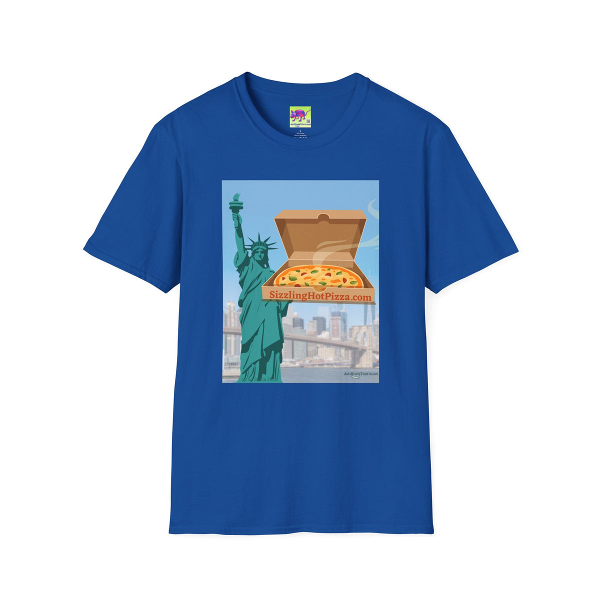 New York Pizza T-Shirt — Statue of Liberty Pizza Box Graphic Tee