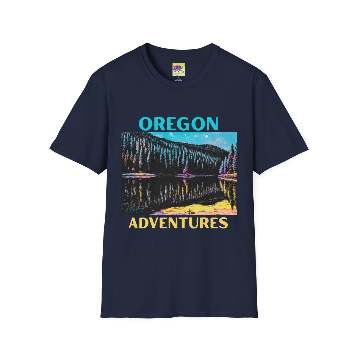 Oregon Adventures T‑Shirt — Scenic Mountain & Lake Graphic
