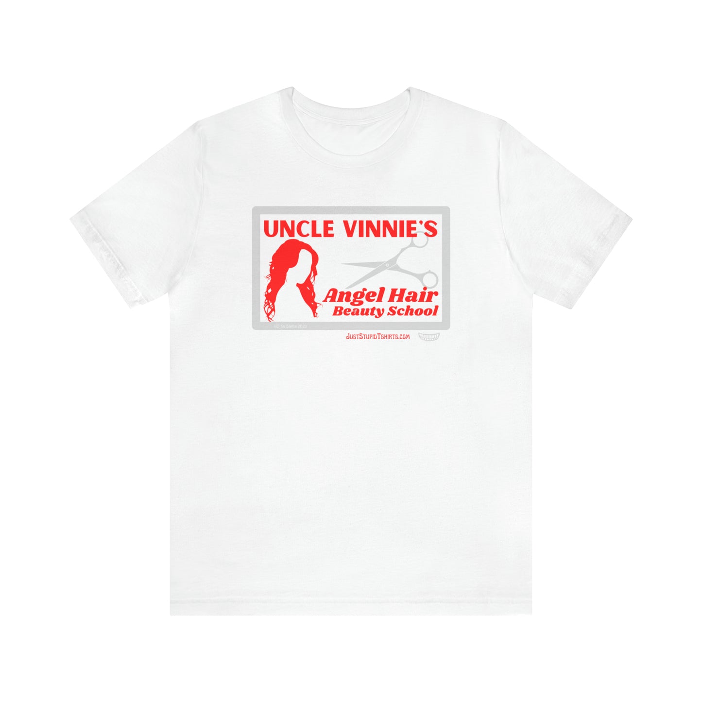 Uncle Vinnies Angel Hair School- Unisex Jersey Short Sleeve Tee Novelty T Shirt