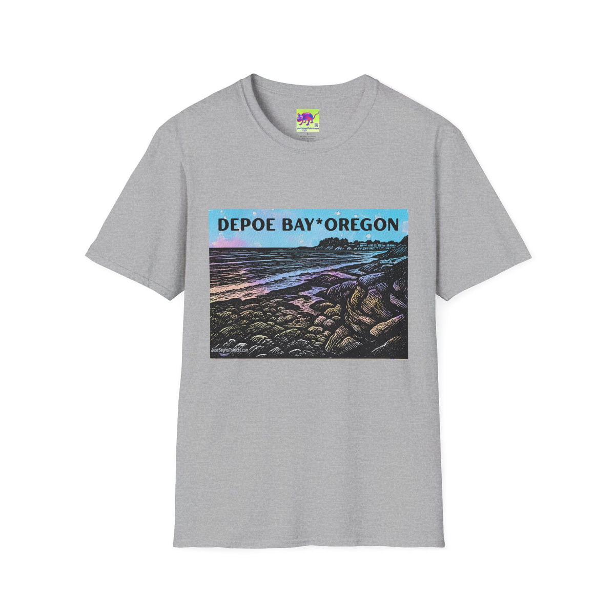 Depoe Bay, Oregon T-Shirt — Vintage Coastal Surf & Rocky Shore Graphic Tee